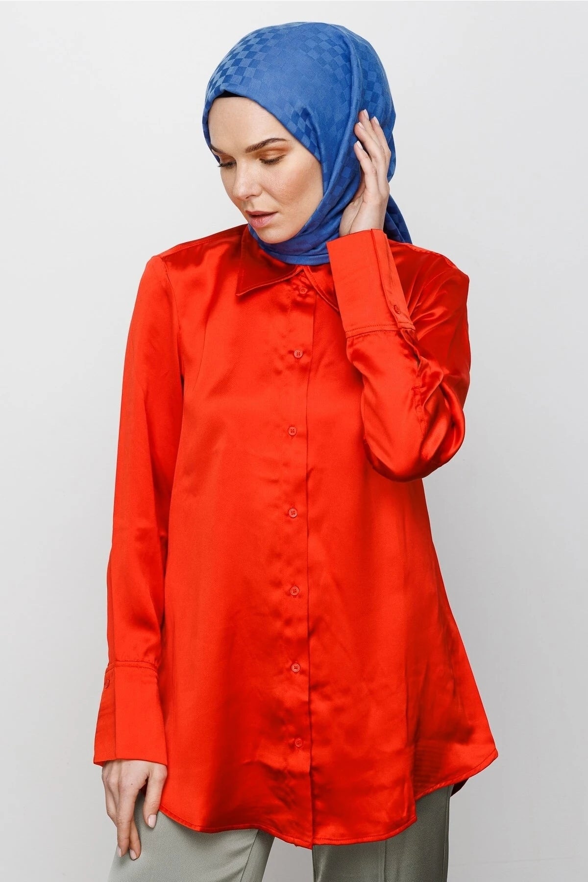 Kare Desen Pamuk Jakar Şal