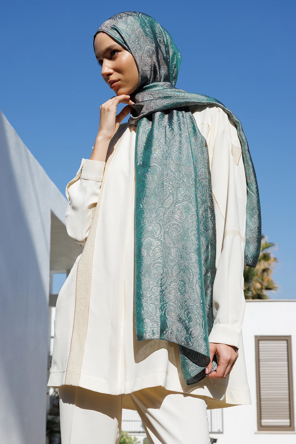 Moren Desen Shine Line Şal