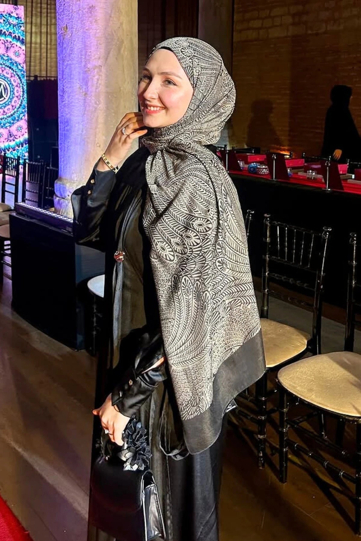 Mayra Desen Çift Taraflı Şal