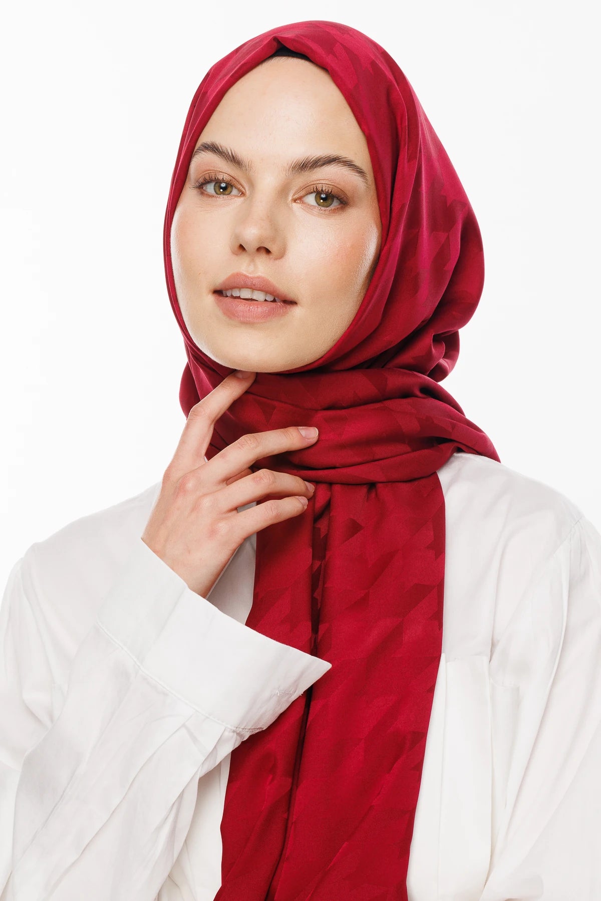 Kazayağı Desen İpeksi Jakar Şal