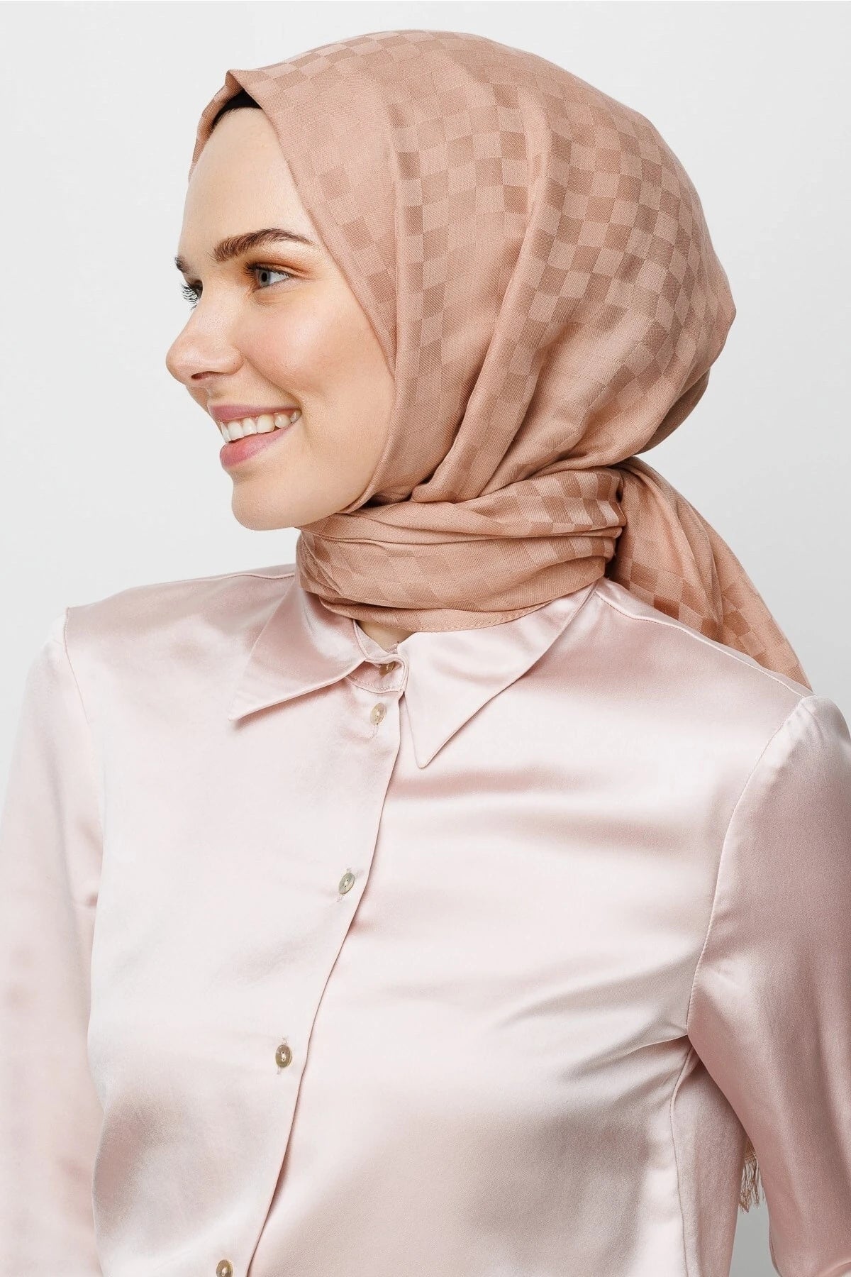 Kare Desen Pamuk Jakar Şal