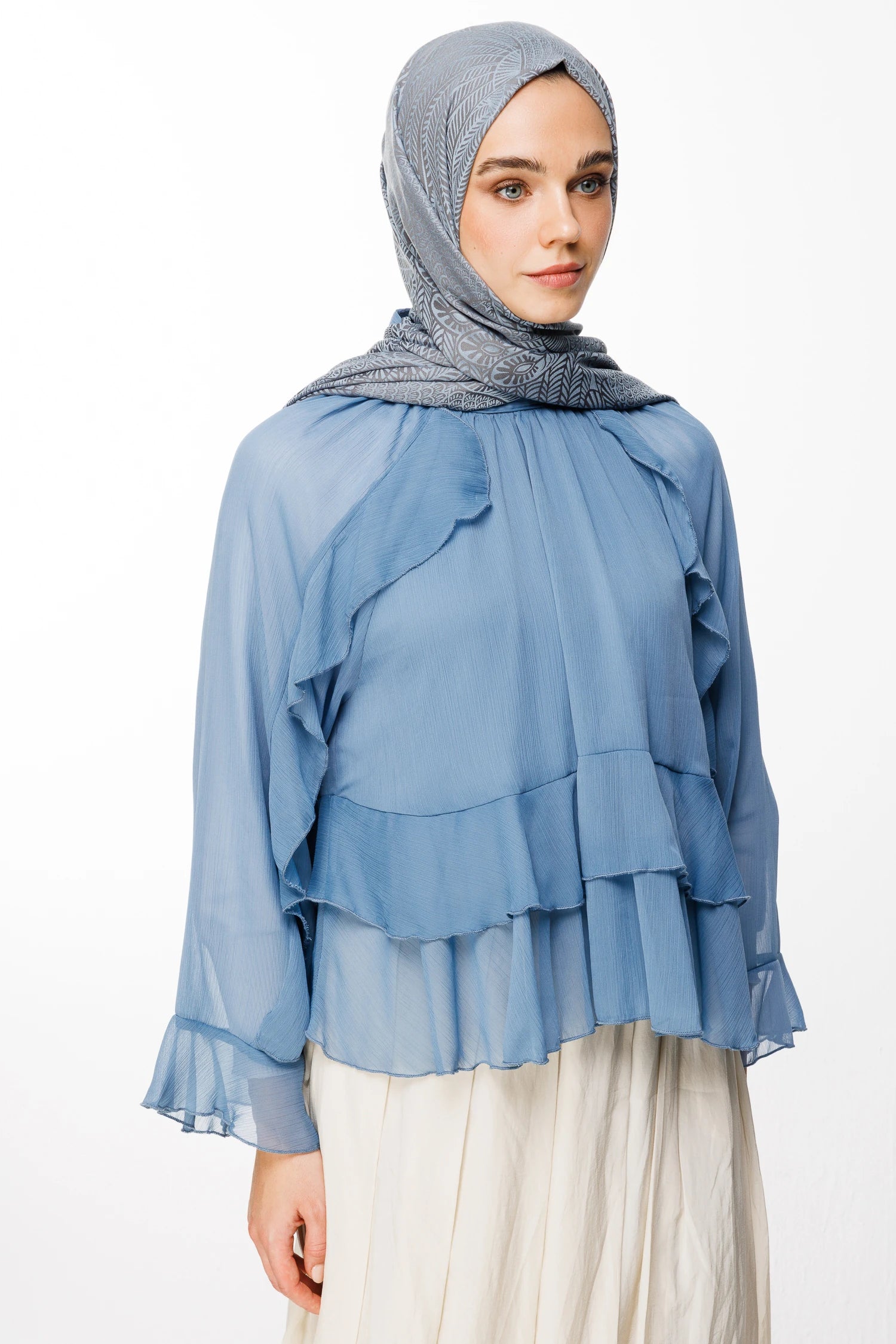 Mayra Desen Çift Taraflı Şal