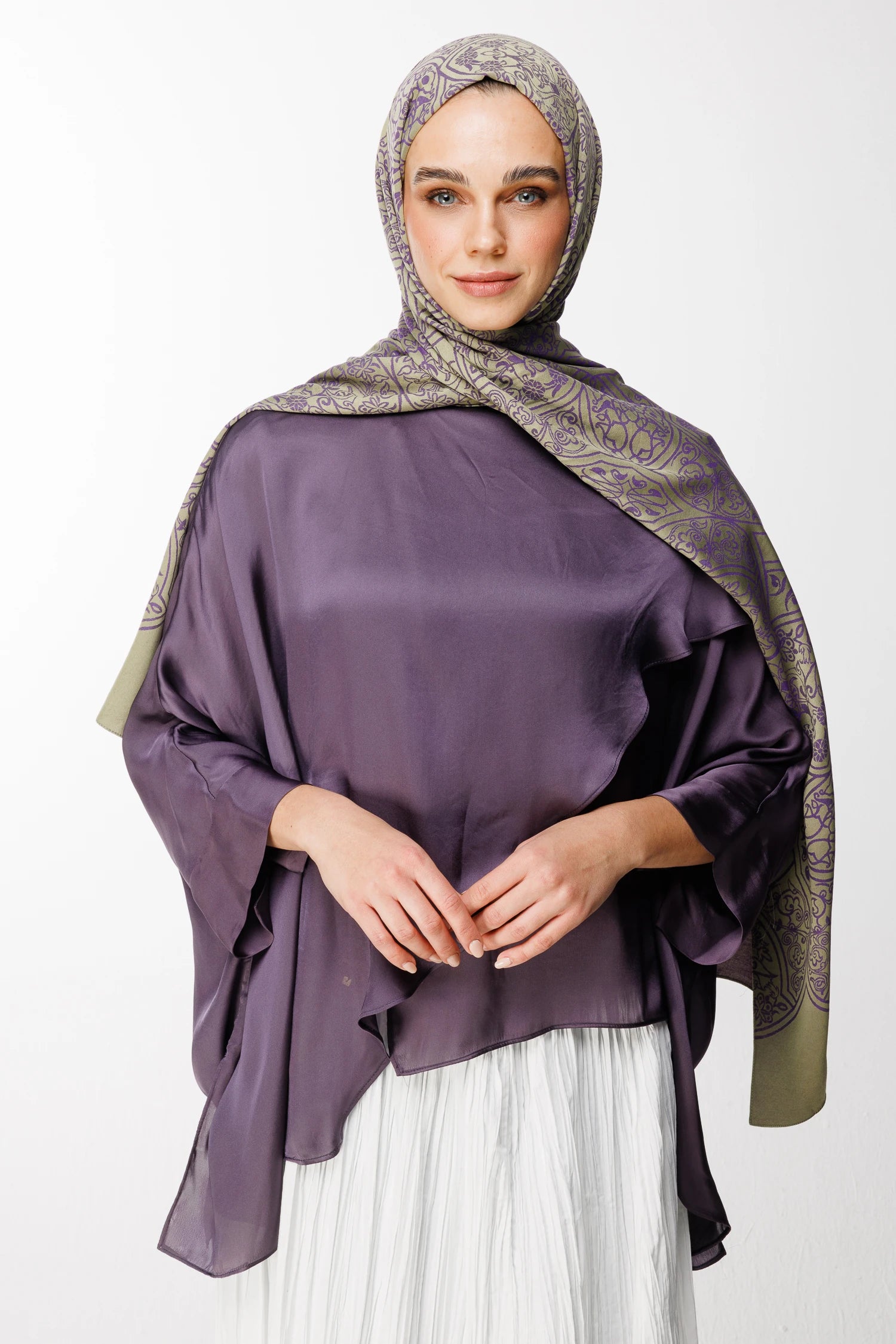 Morocco Desen Çift Taraflı Şal