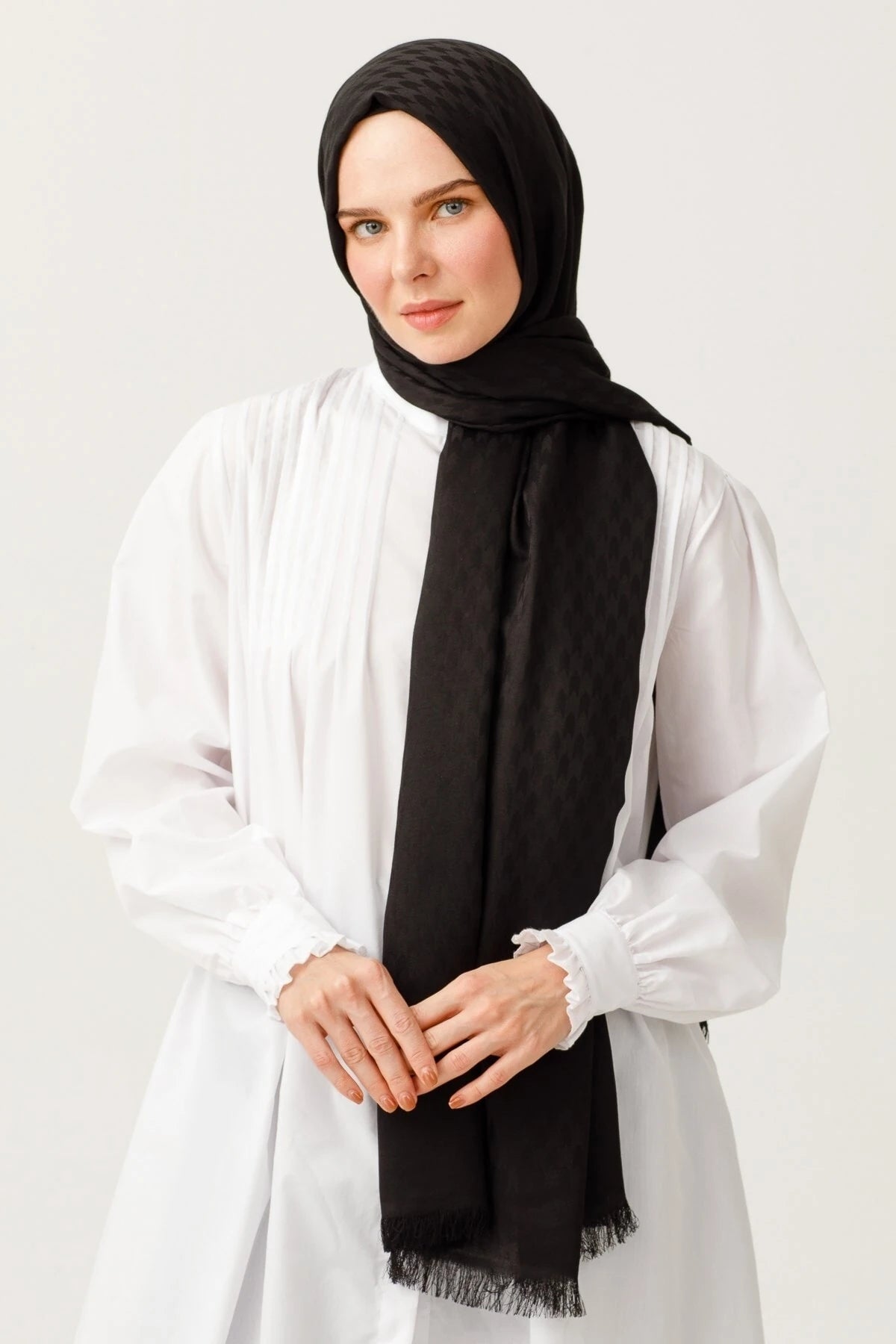 Kırlangıç Desen Pamuk Jakar Şal