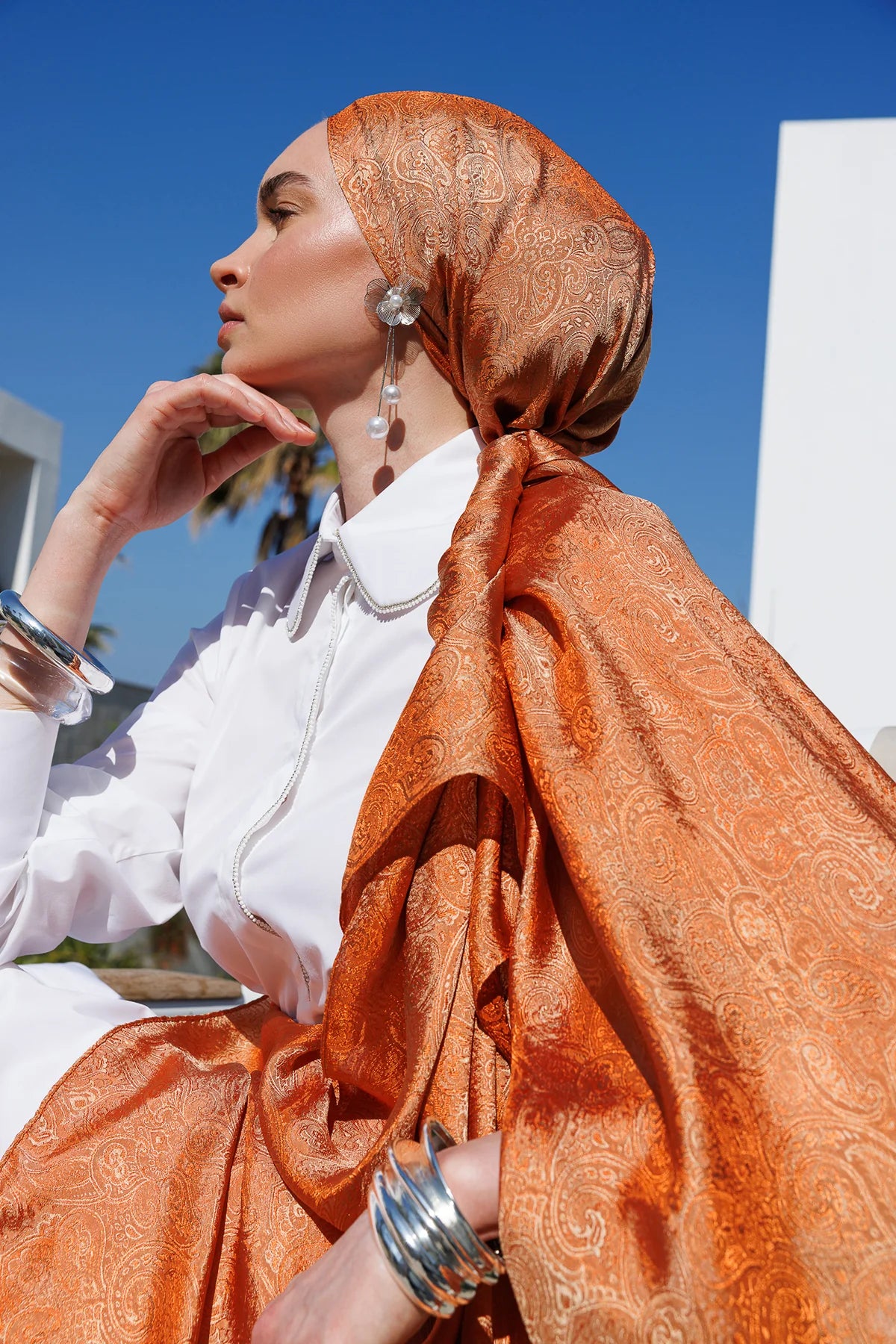 Moren Desen Shine Line Şal