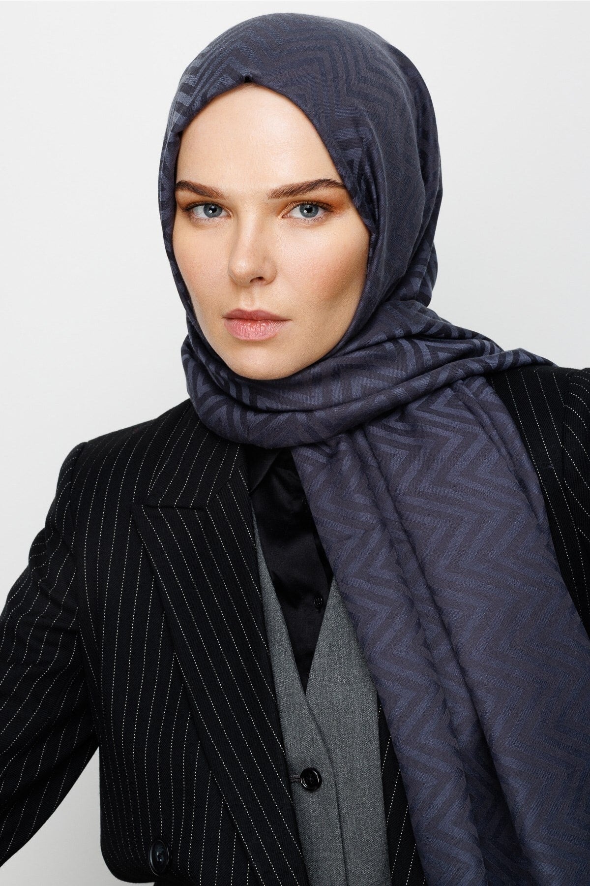 Zikzak Desen Pamuk Jakar Şal