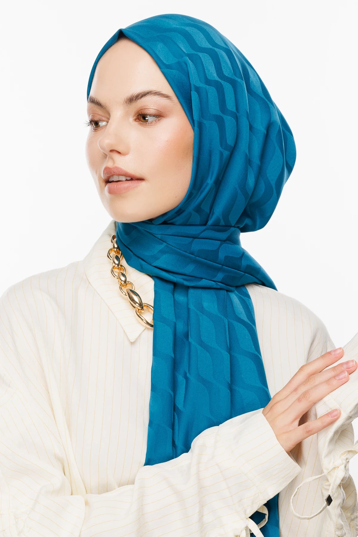 Dalga Desen İpeksi Jakar Şal