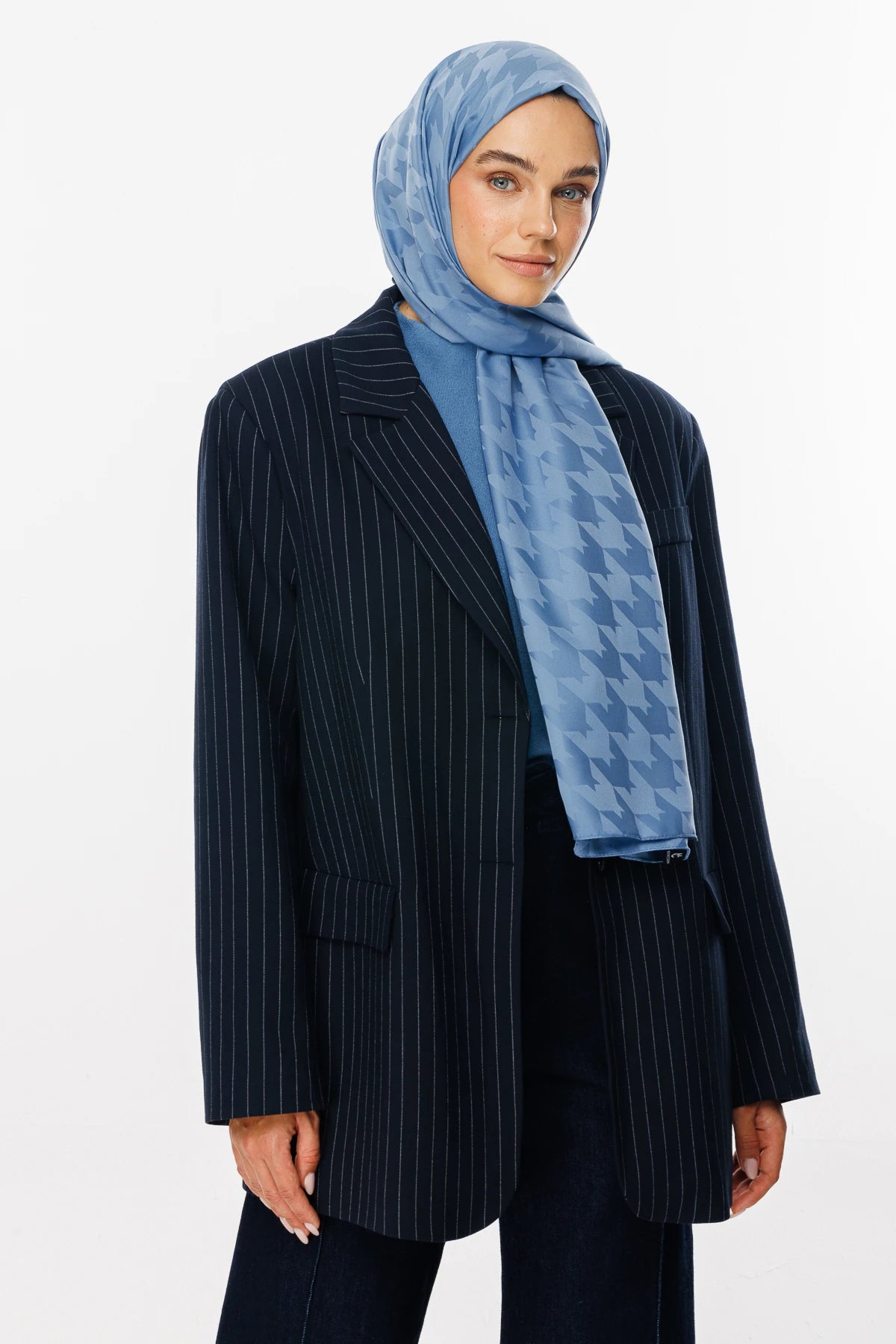 Kazayağı Desen İpeksi Jakar Şal