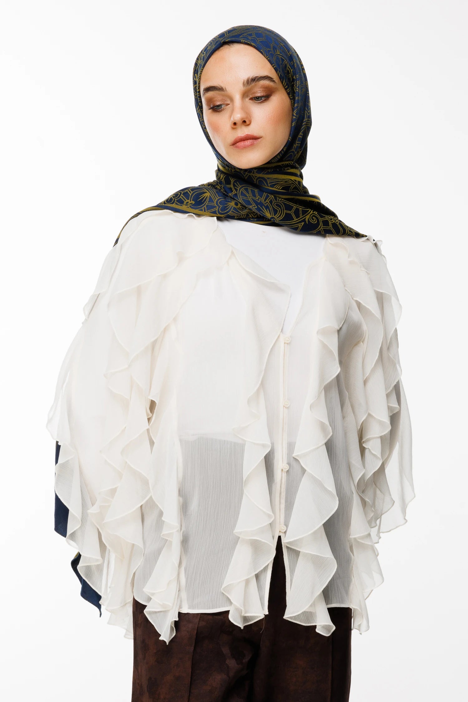 Lavin Desen Çift Taraflı Şal