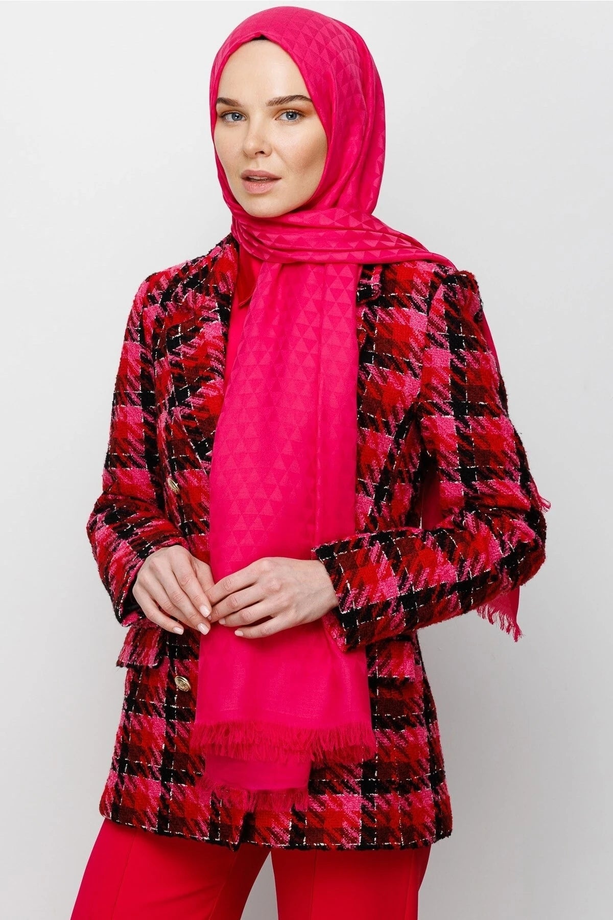 Prizma Desen Pamuk Jakar Şal