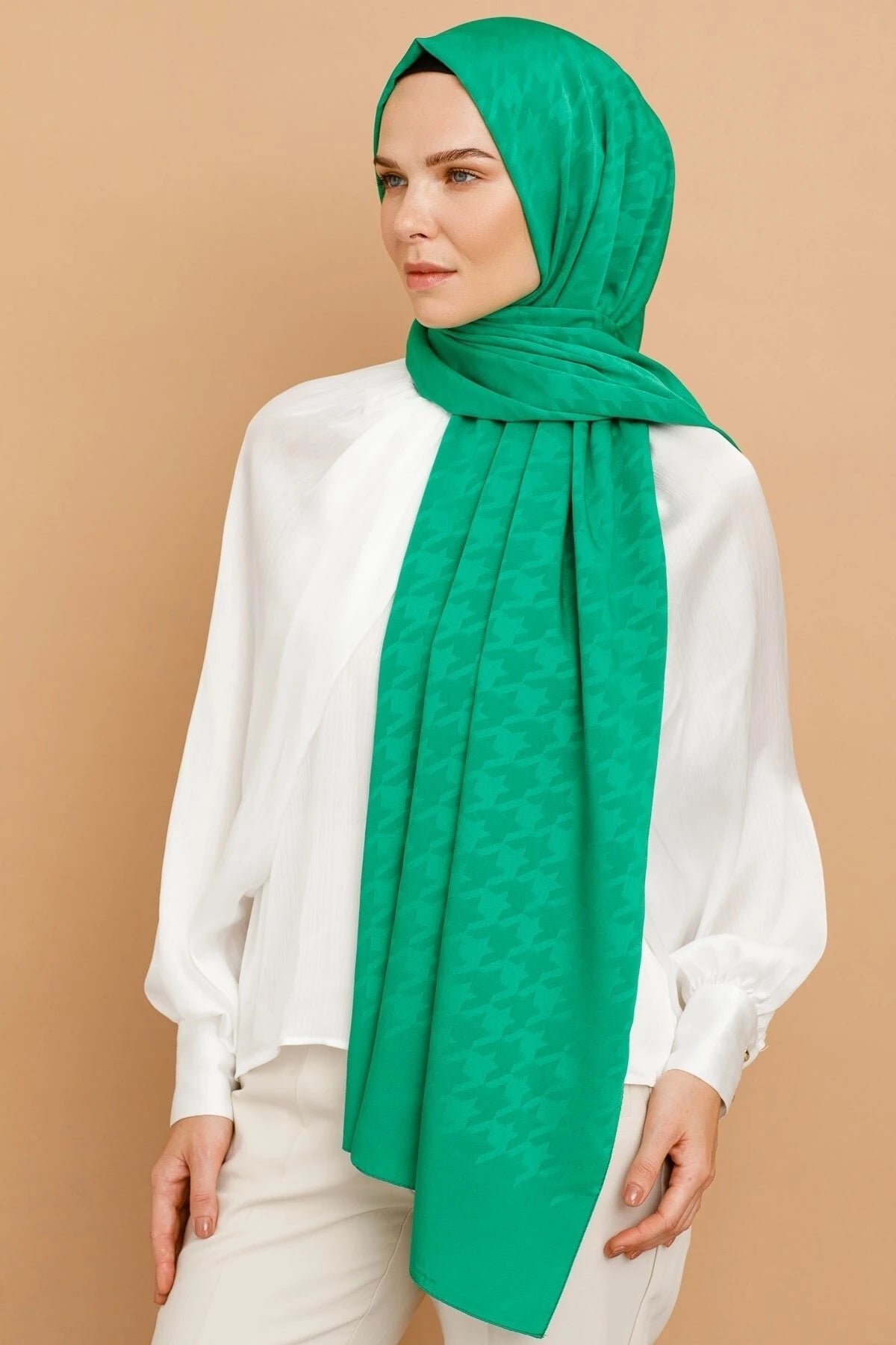 Kazayağı Desen İpeksi Jakar Şal