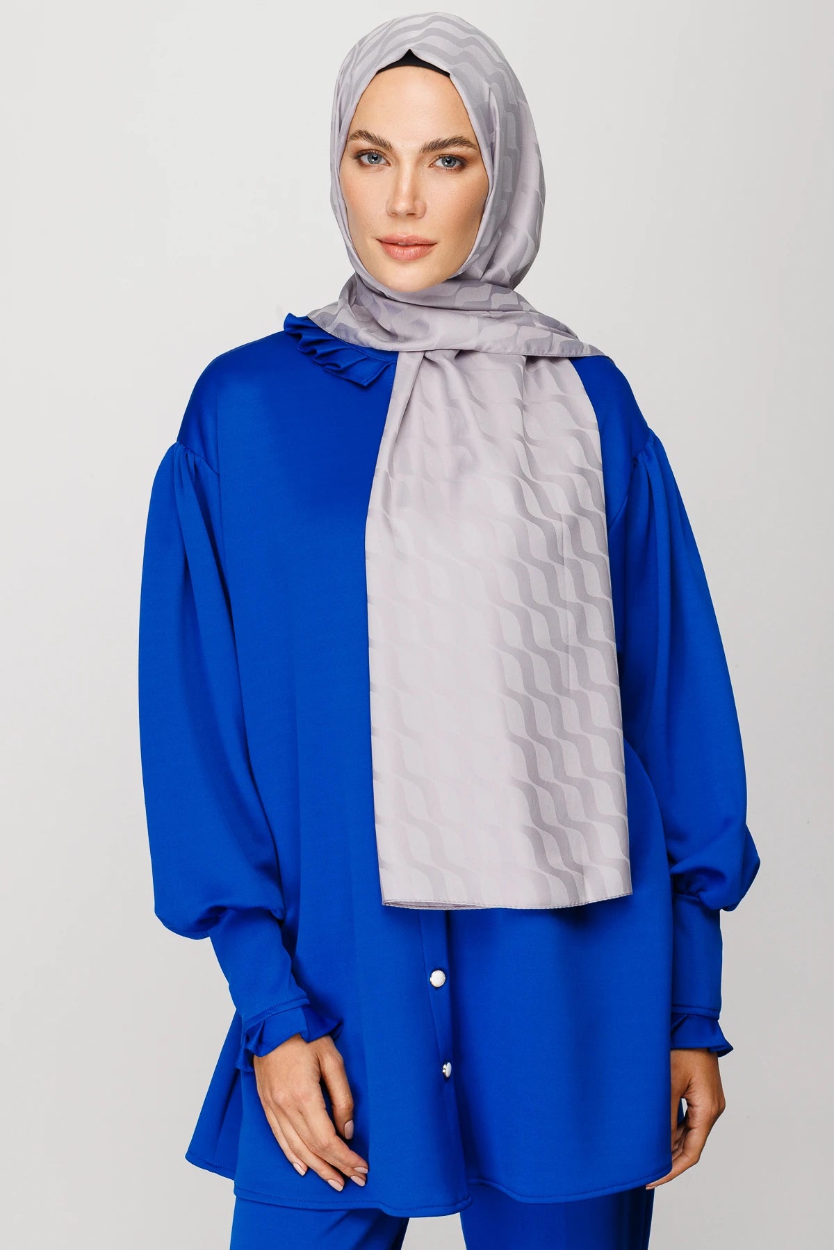 Dalga Desen İpeksi Jakar Şal