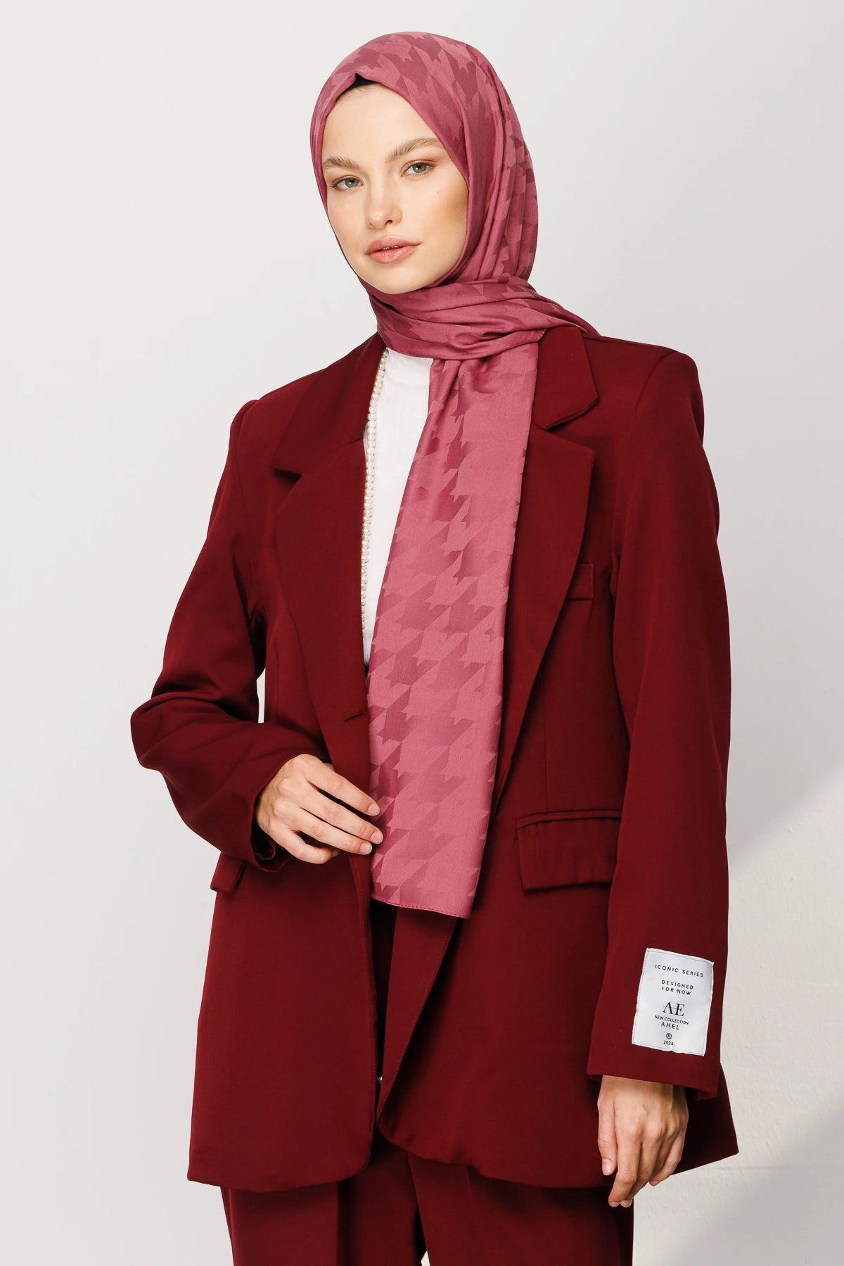 Kazayağı Desen İpeksi Jakar Şal