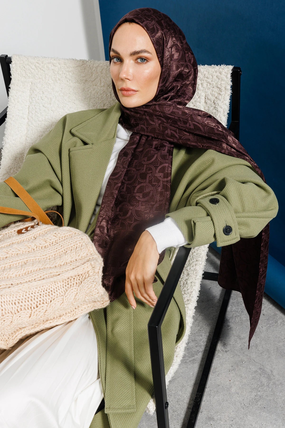 Longar Desen Parlak Jakar Şal