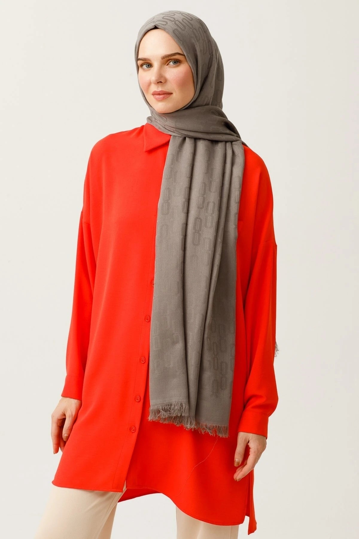 Zincir Desen Pamuk Jakar Şal