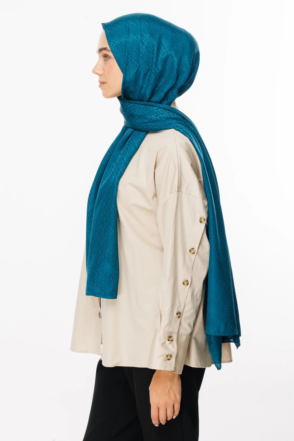 Forever Desen Parlak Jakar Şal