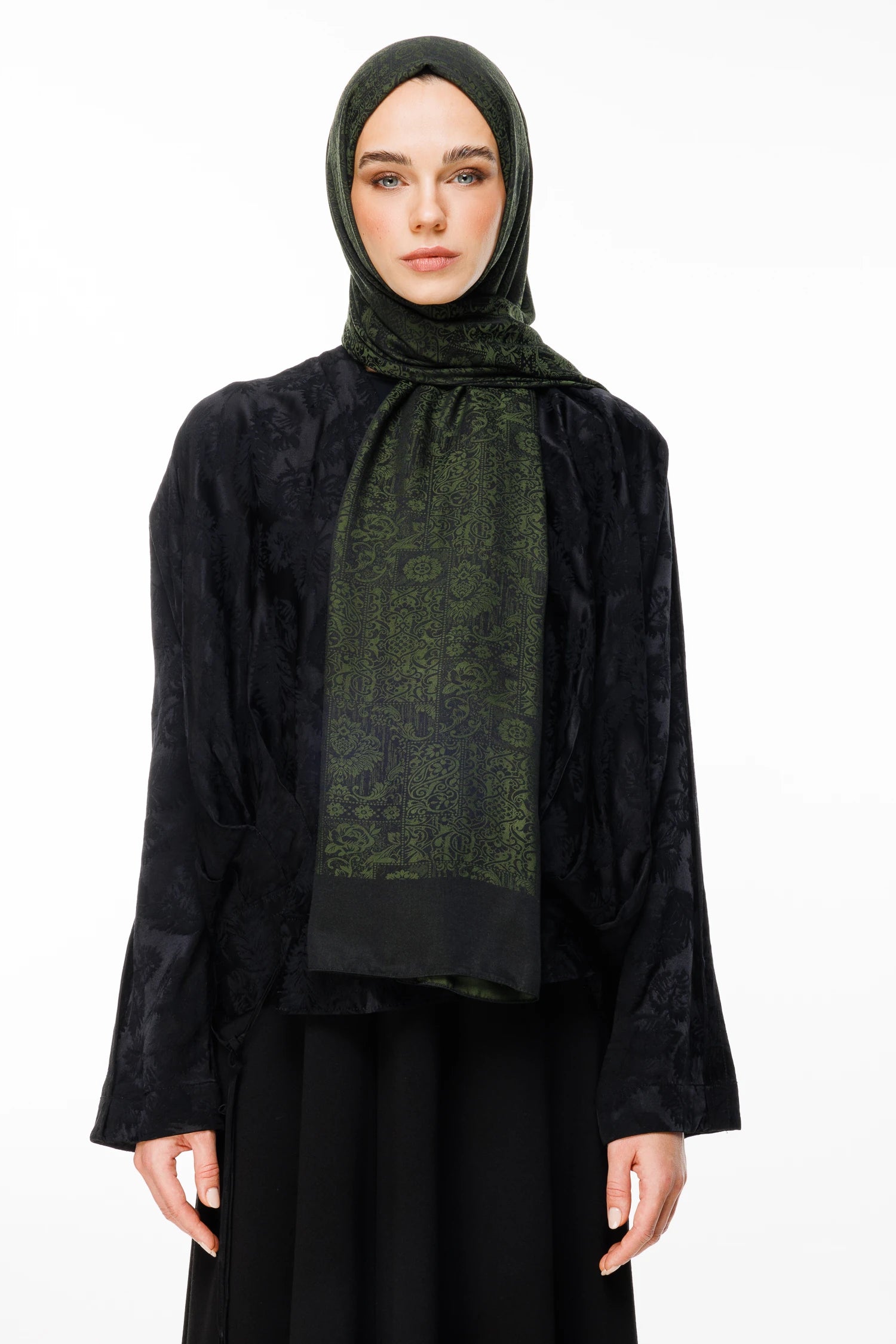 Henna Desen Çift Taraflı Şal