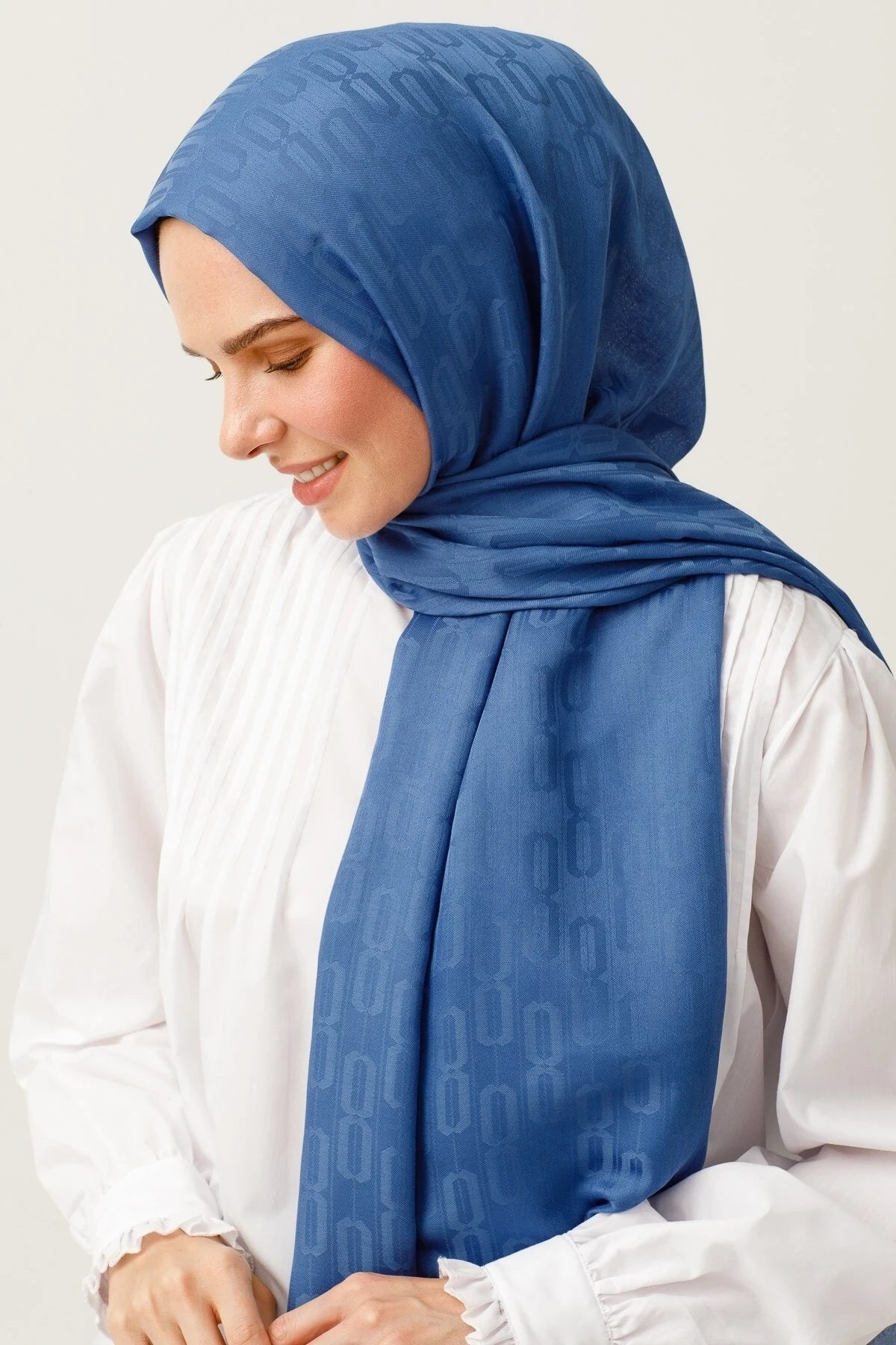 Zincir Desen Pamuk Jakar Şal