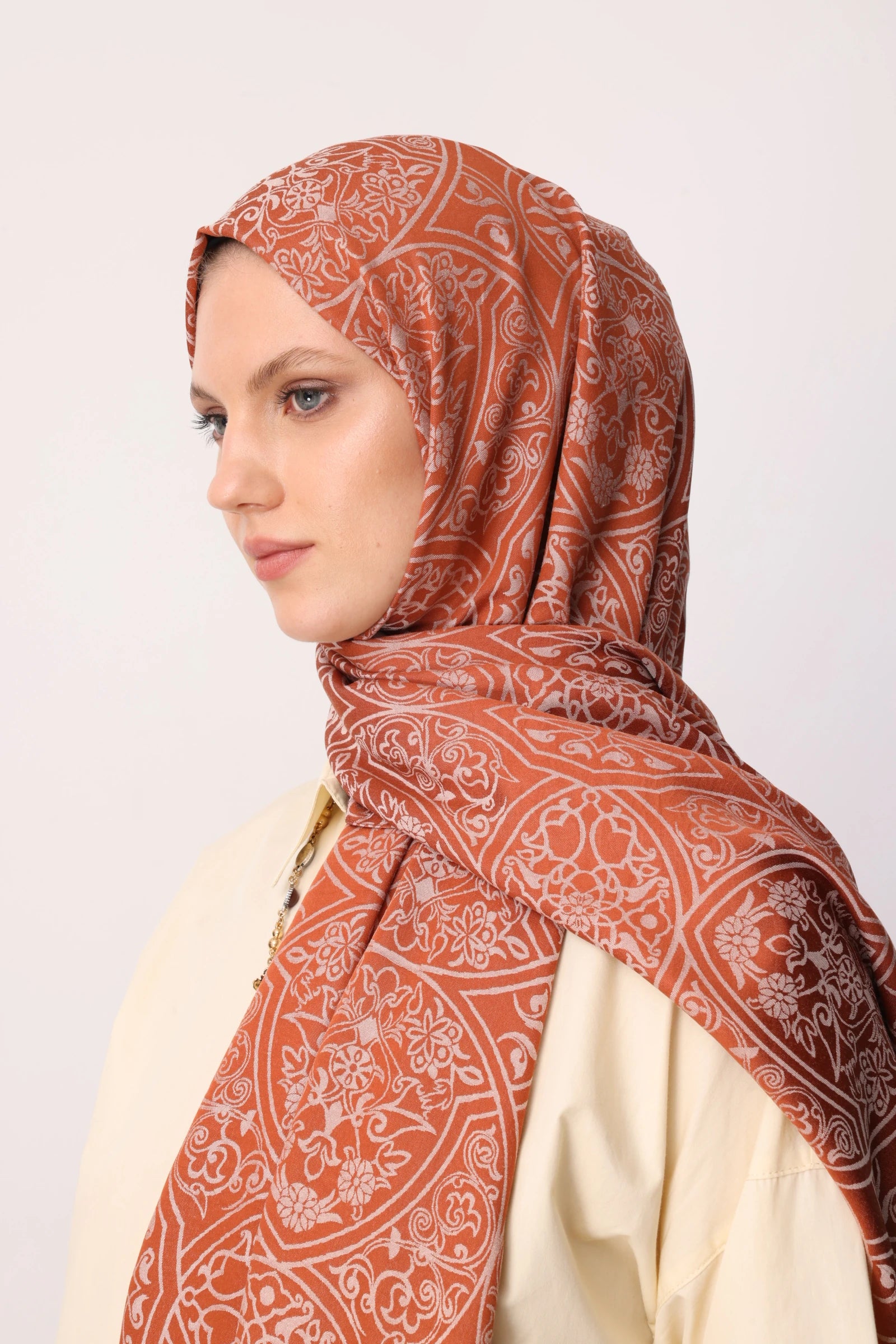 Morocco Desen Çift Taraflı Şal