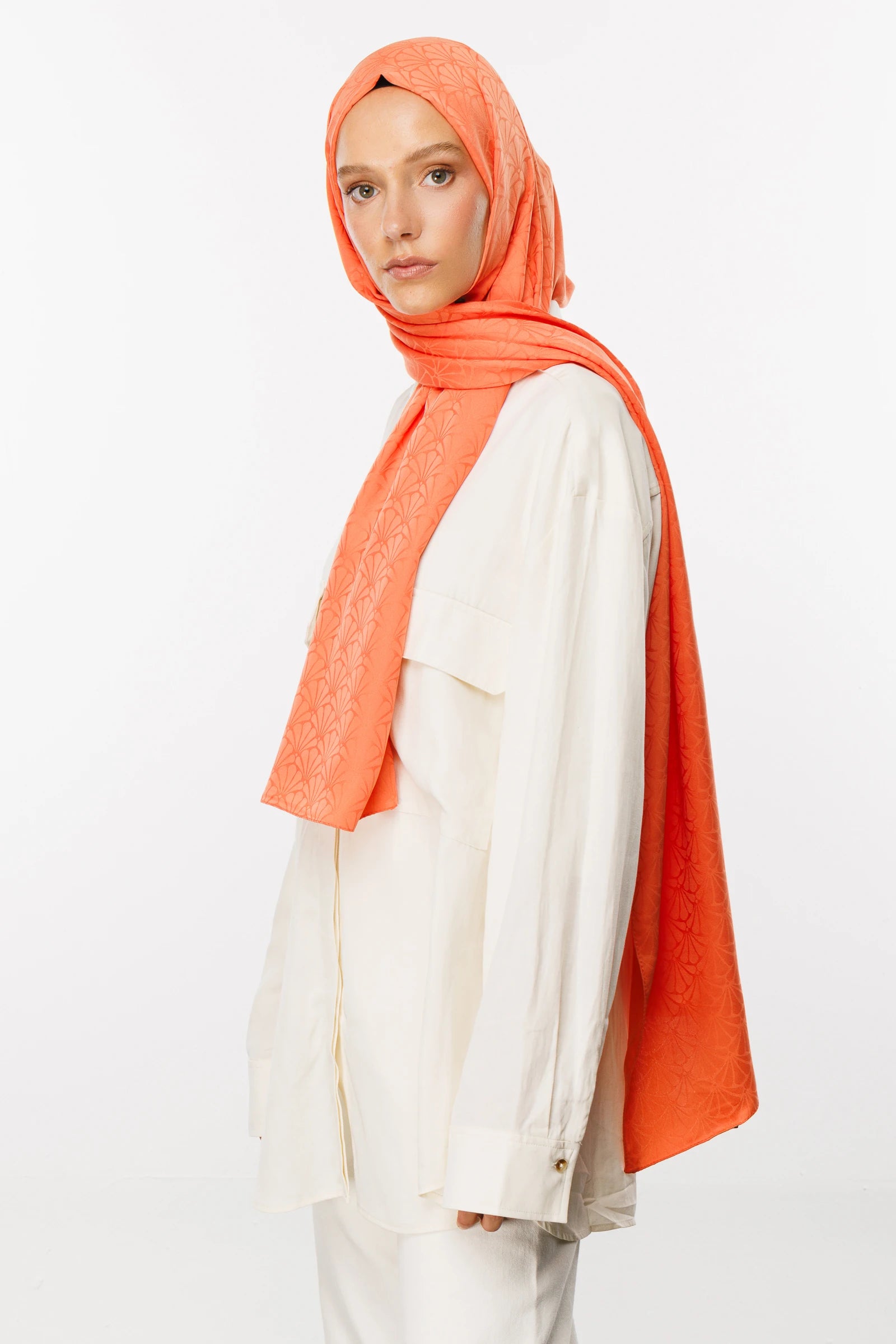 Lotus Desen İpeksi Jakar Şal