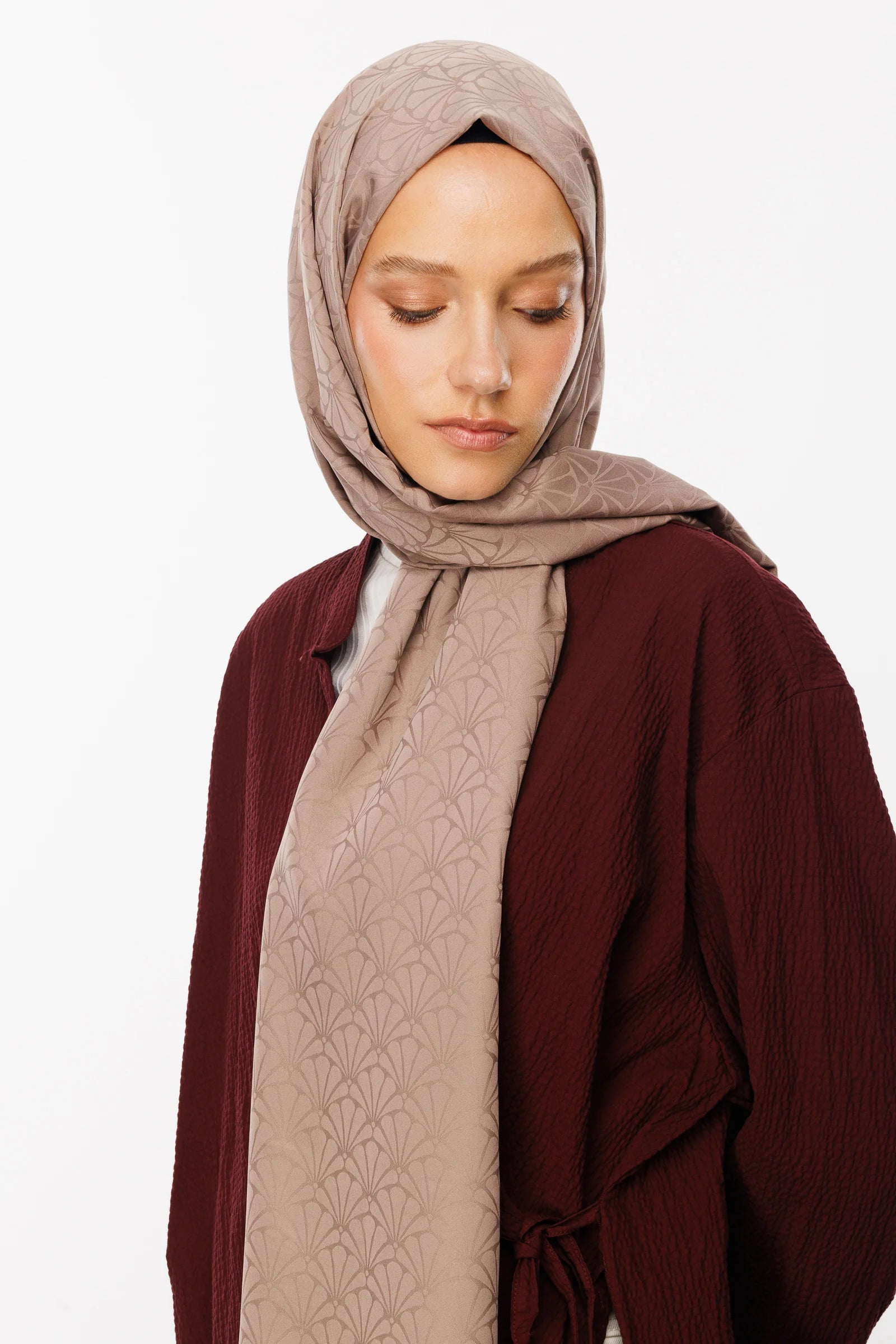 Lotus Desen İpeksi Jakar Şal