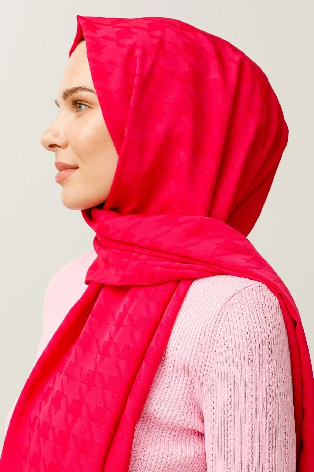 Kazayağı Desen İpeksi Jakar Şal