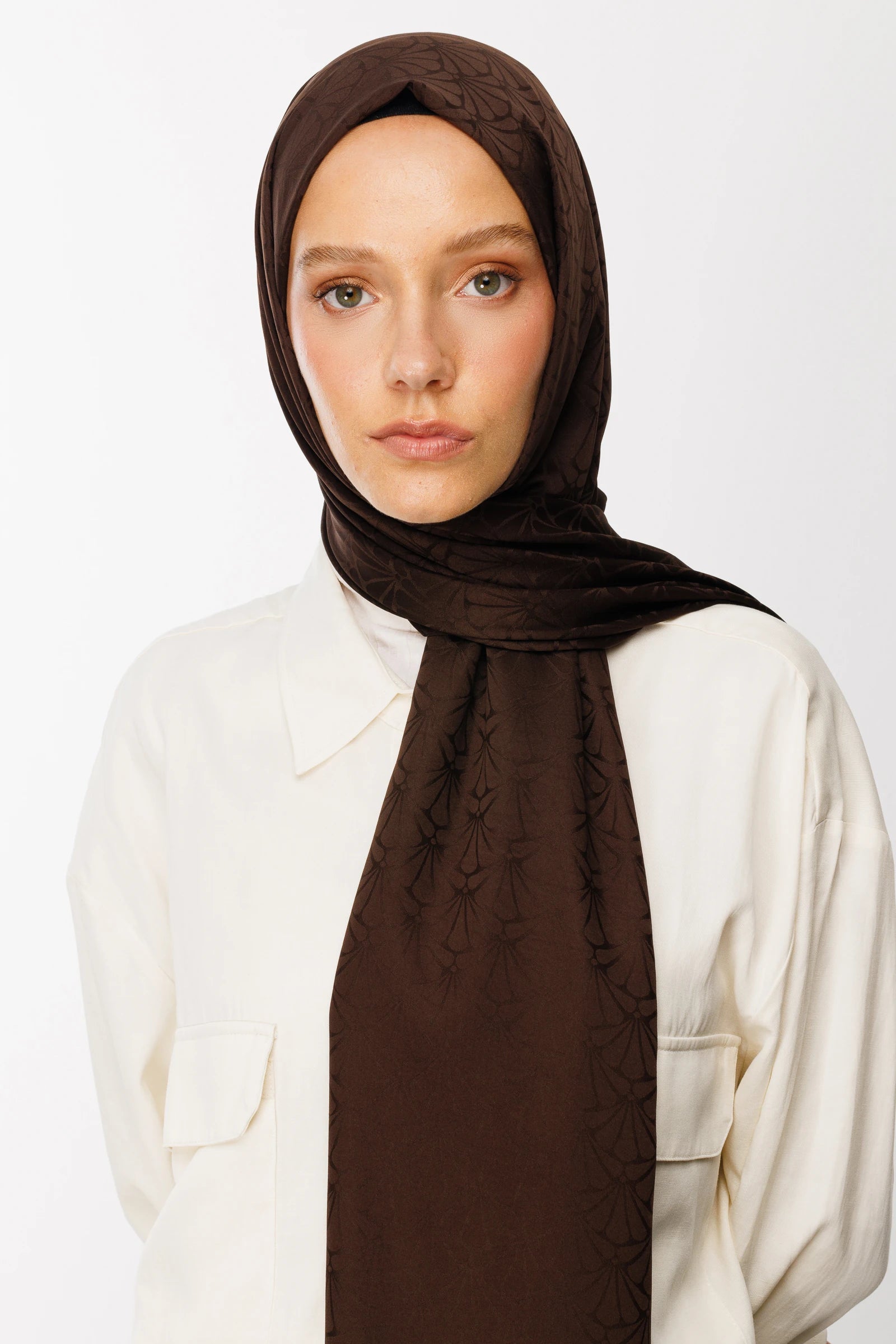 Lotus Desen İpeksi Jakar Şal