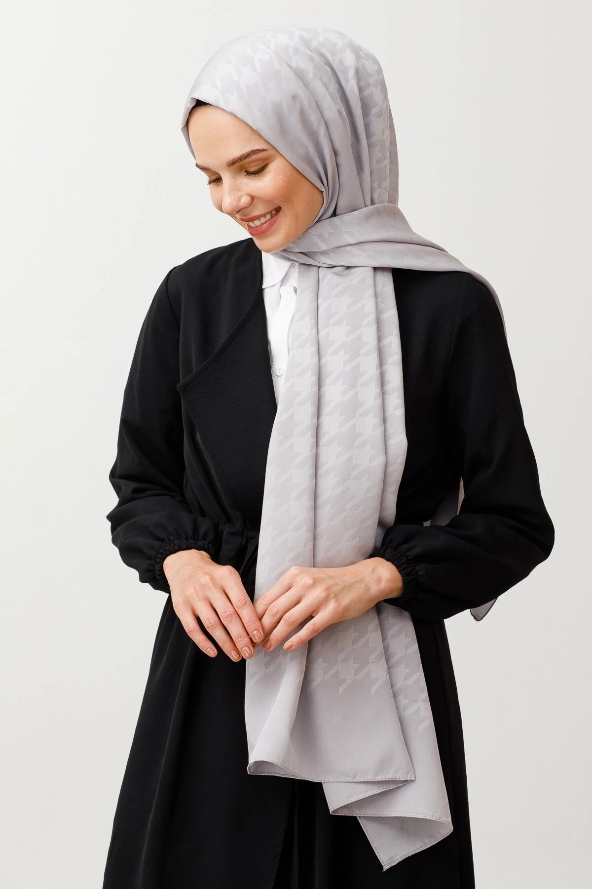 Kazayağı Desen İpeksi Jakar Şal