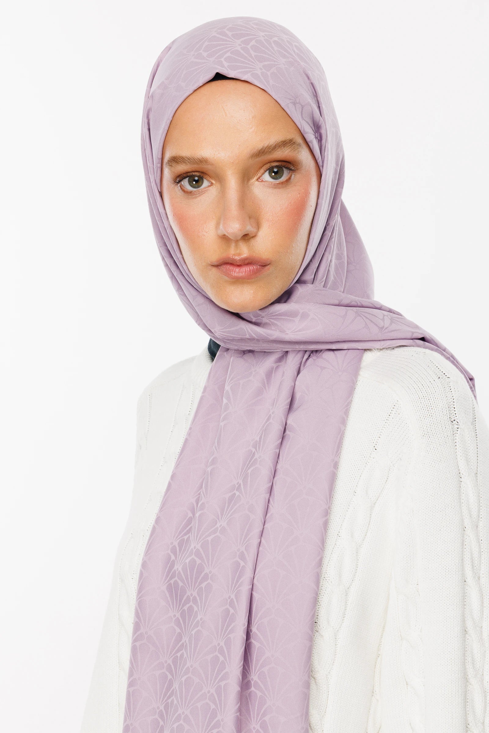 Lotus Desen İpeksi Jakar Şal