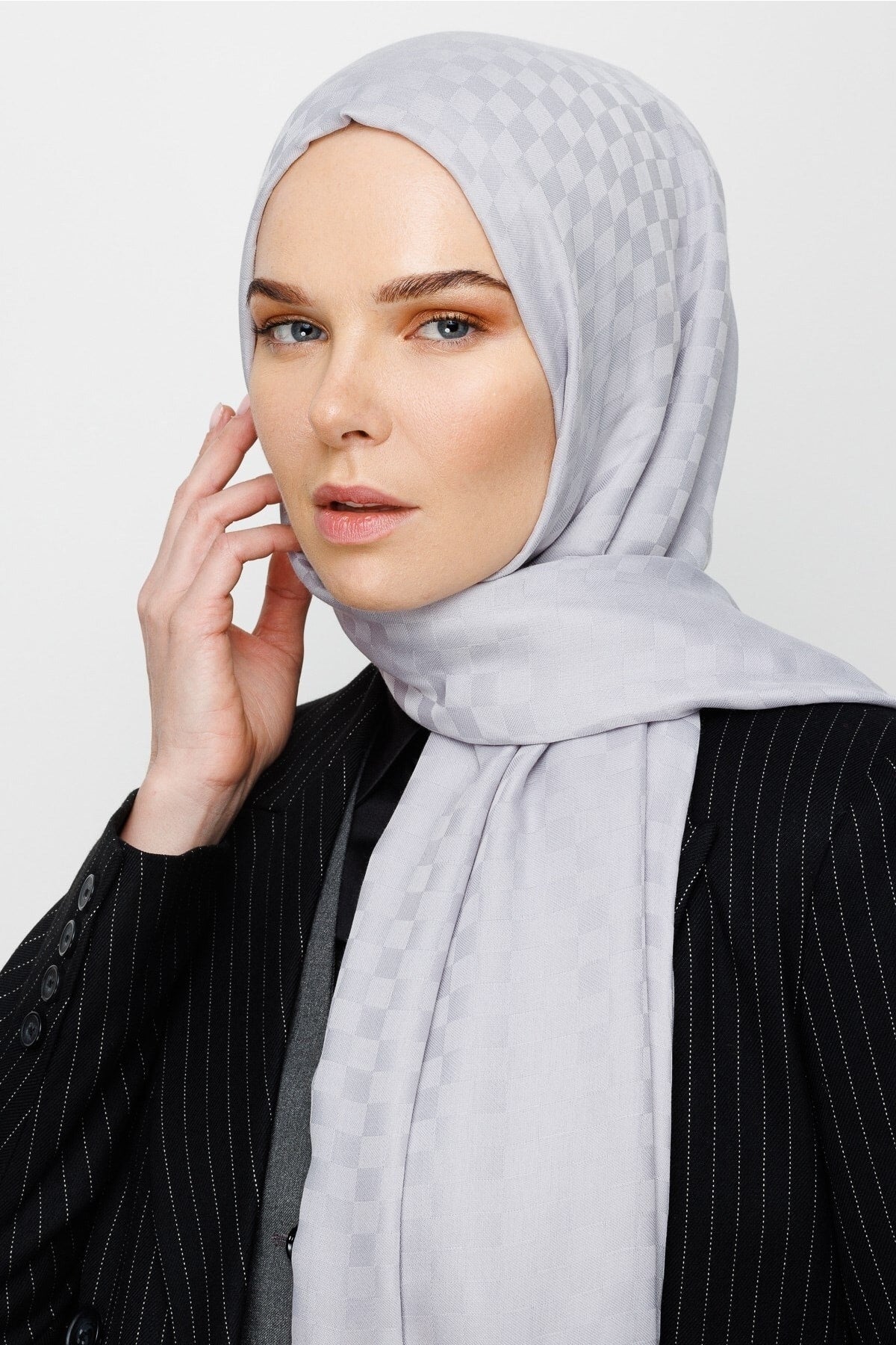 Kare Desen Pamuk Jakar Şal