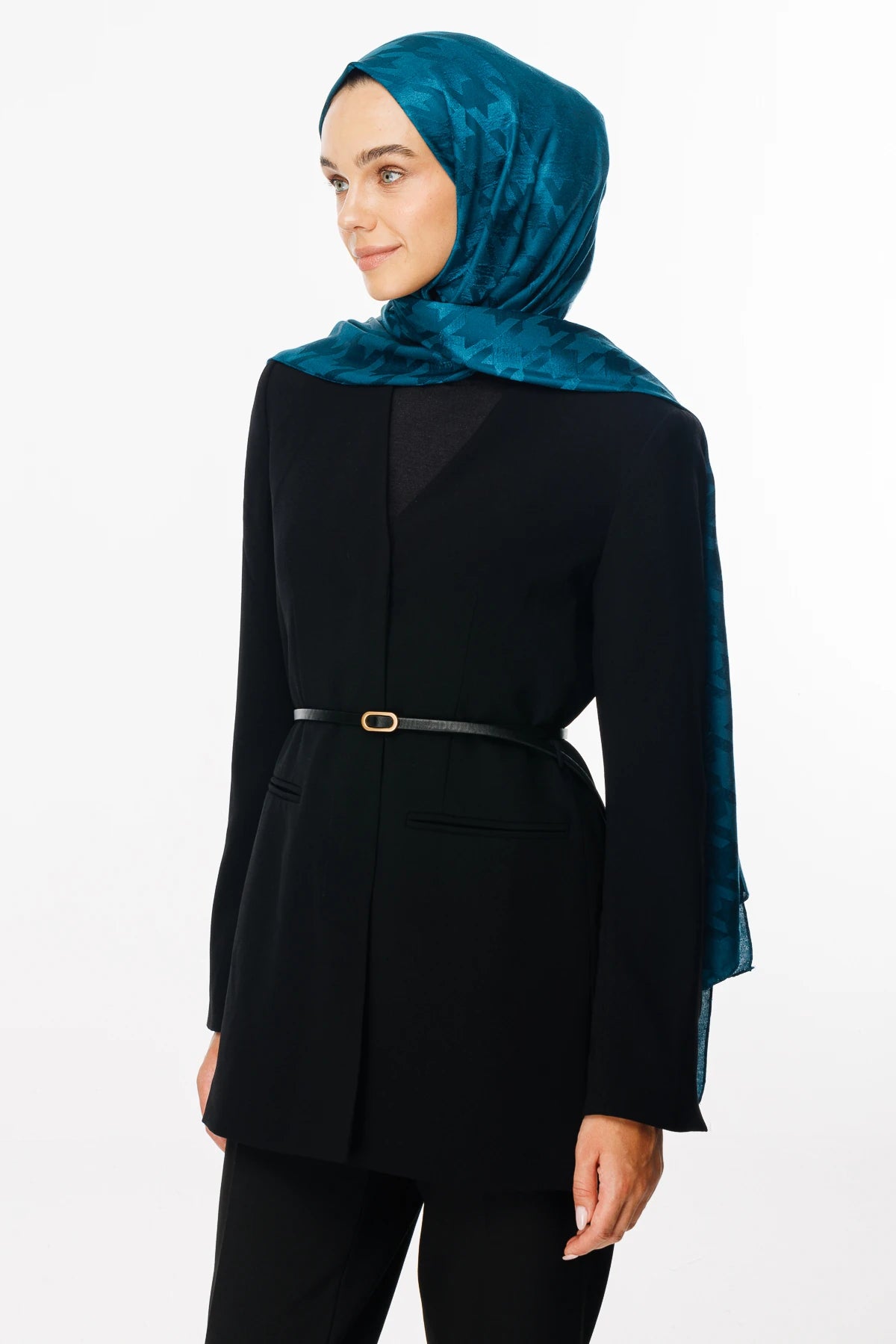 Kazayağı Desen Parlak Jakar Şal