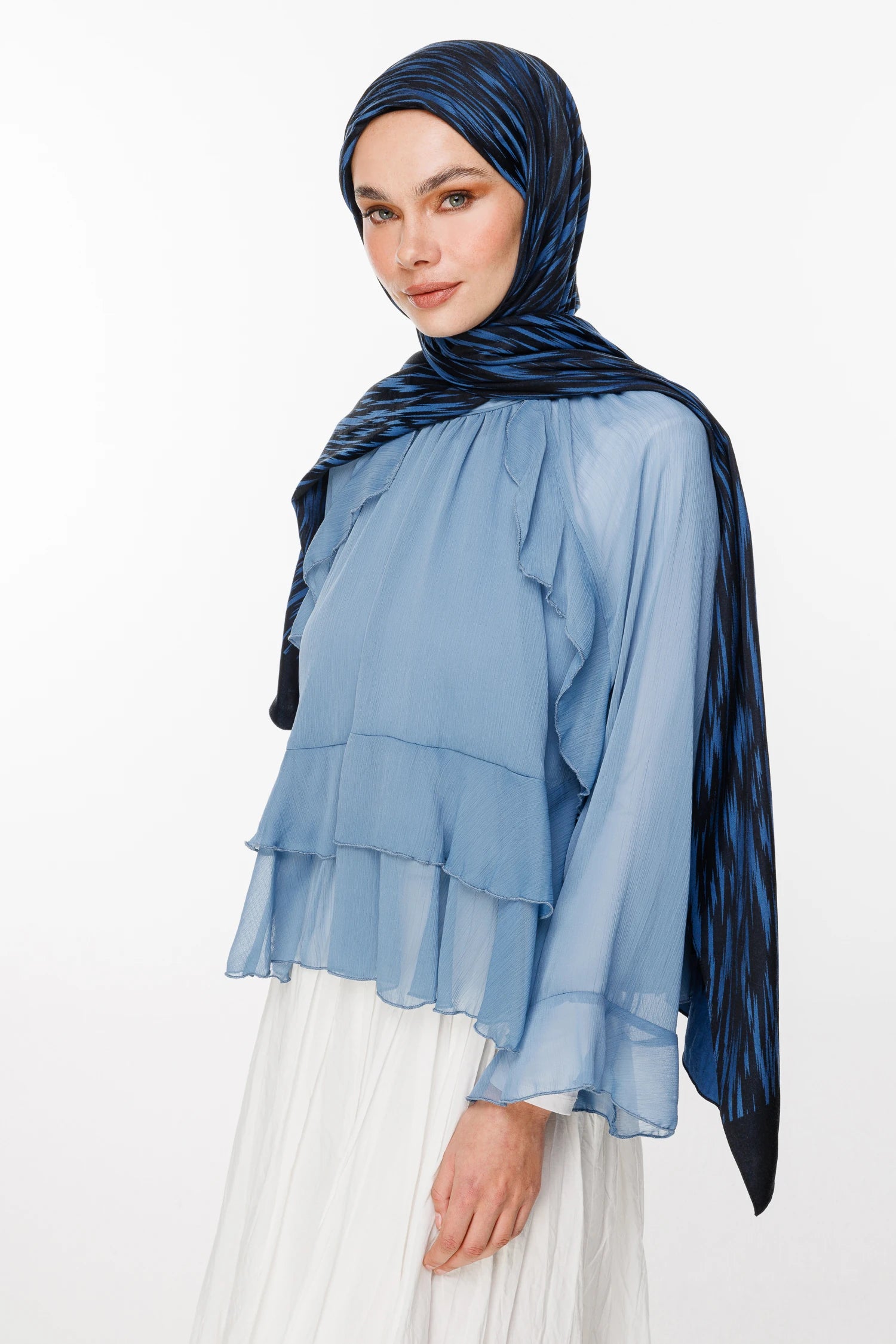 Selis Desen Çift Taraflı Şal