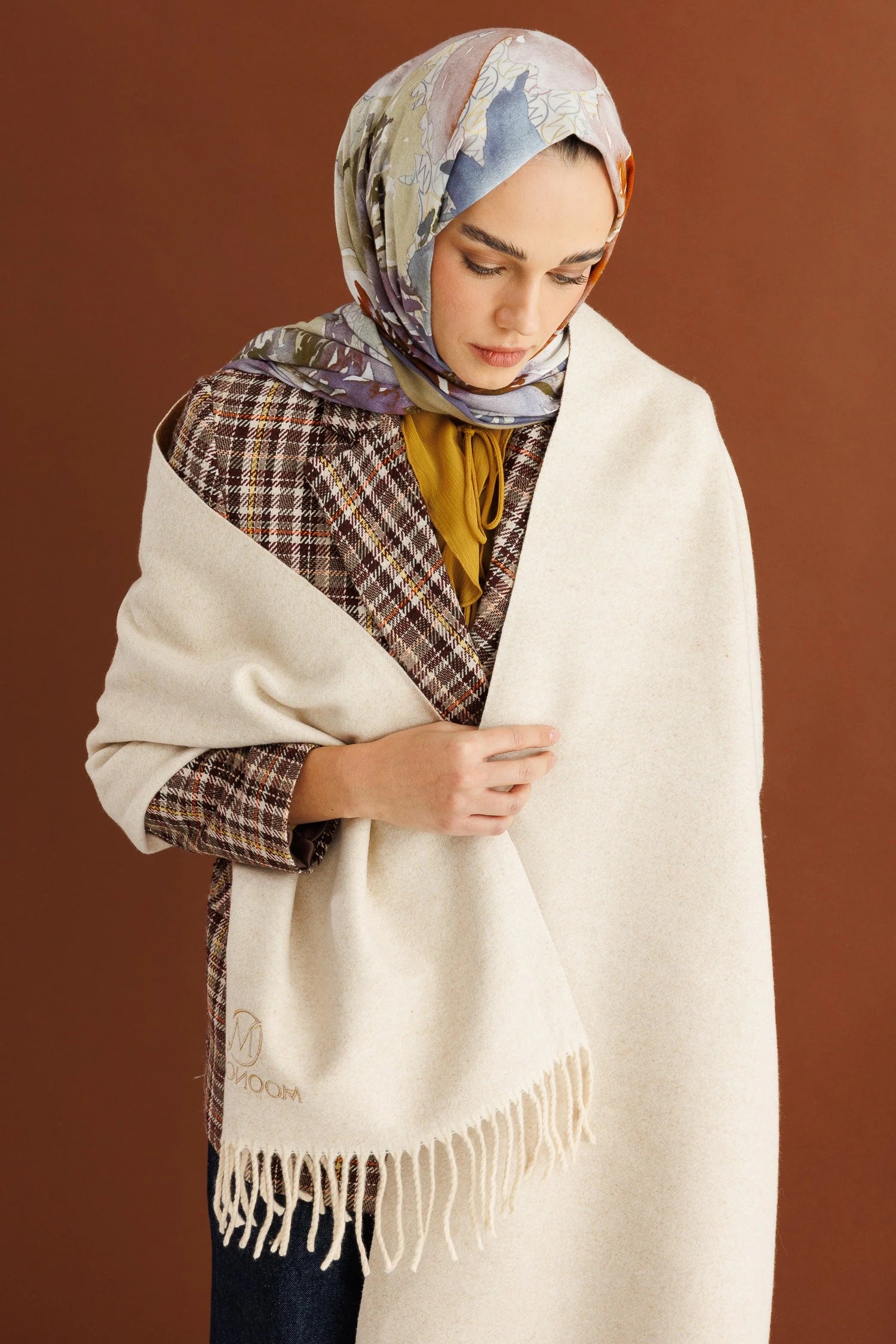 Çift Taraflı Yün Atkı