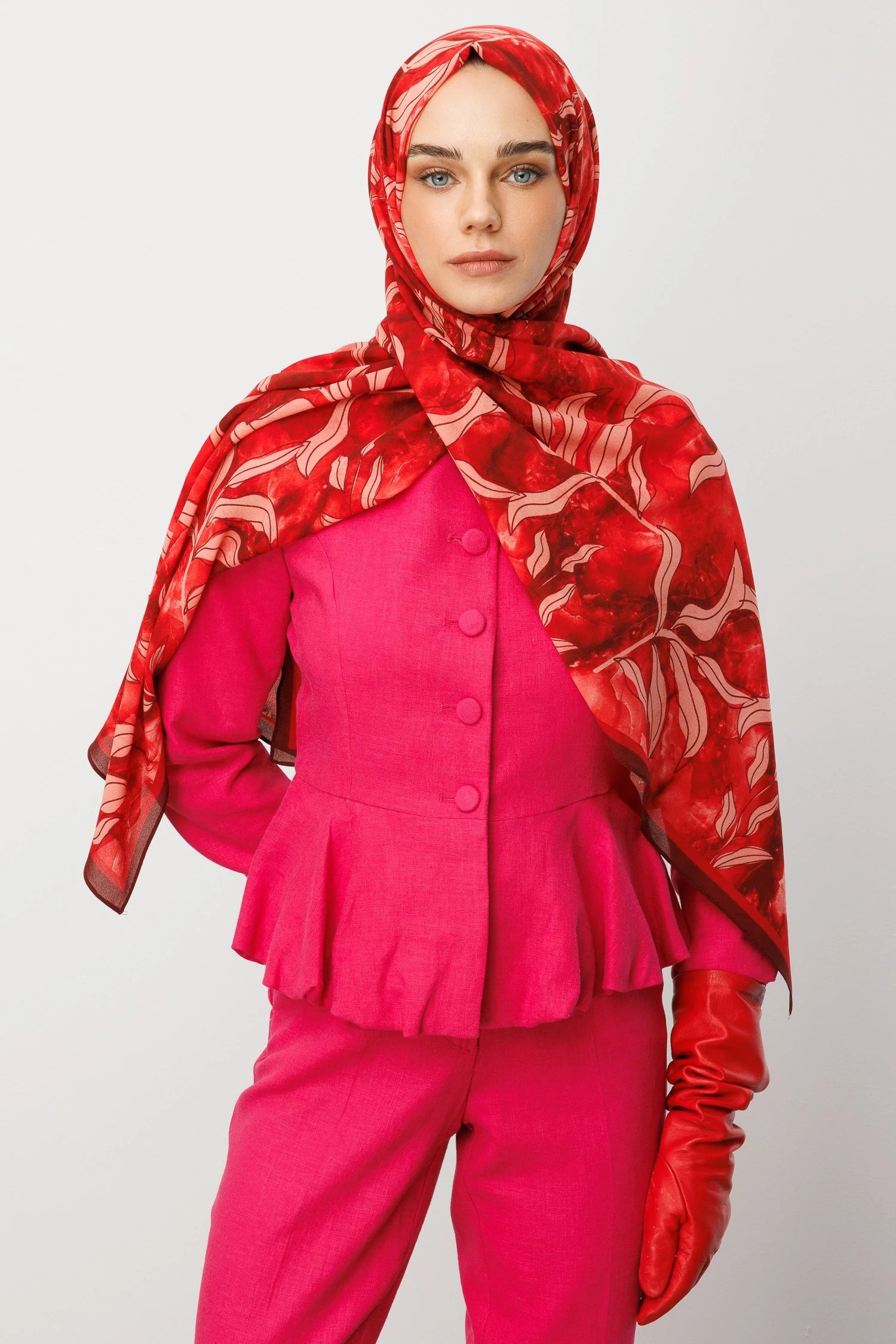 Frond Desen Hebei İpek Şal