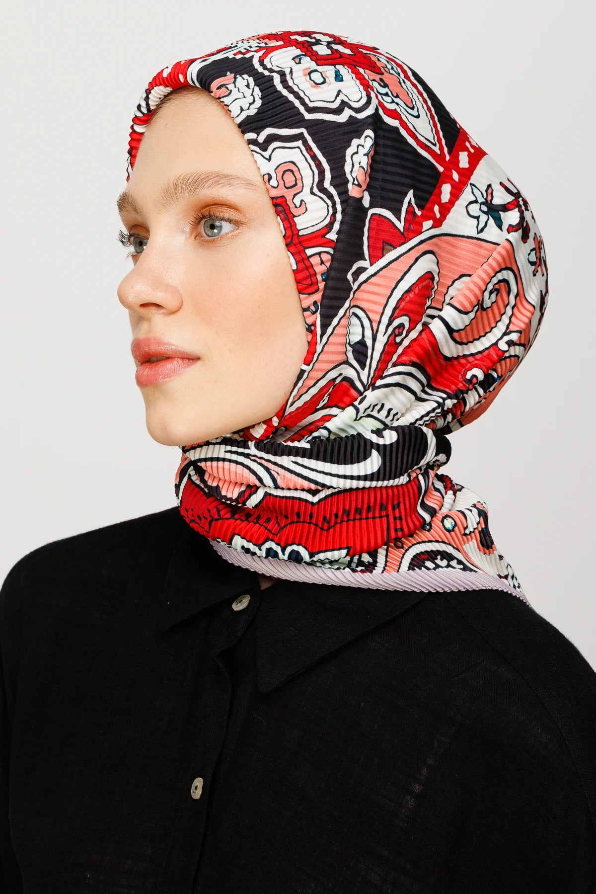 40 Yama Desen Pilise Eşarp