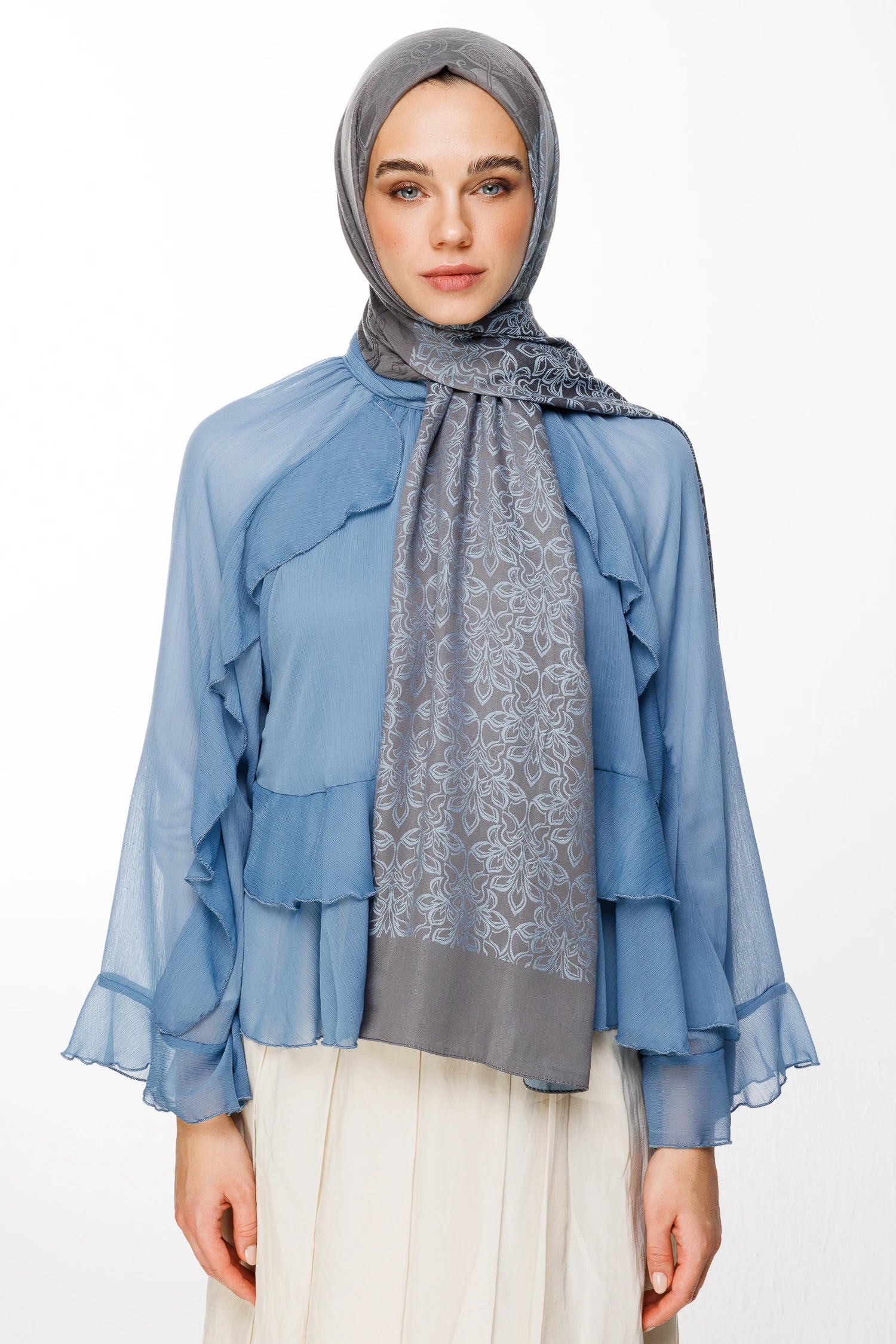 Nora Desen Çift Taraflı Şal