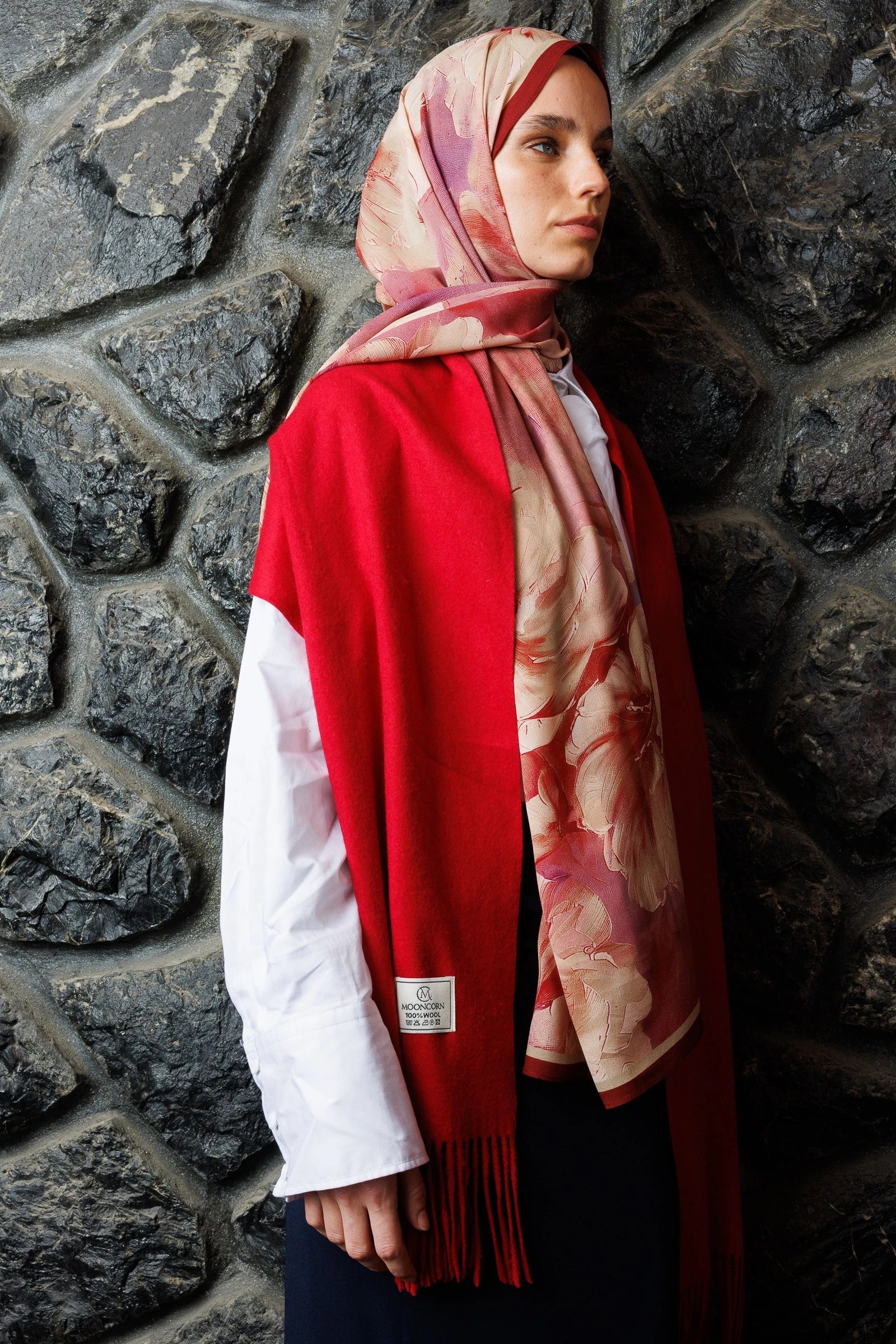 Rose Desen Hebei İpek Şal