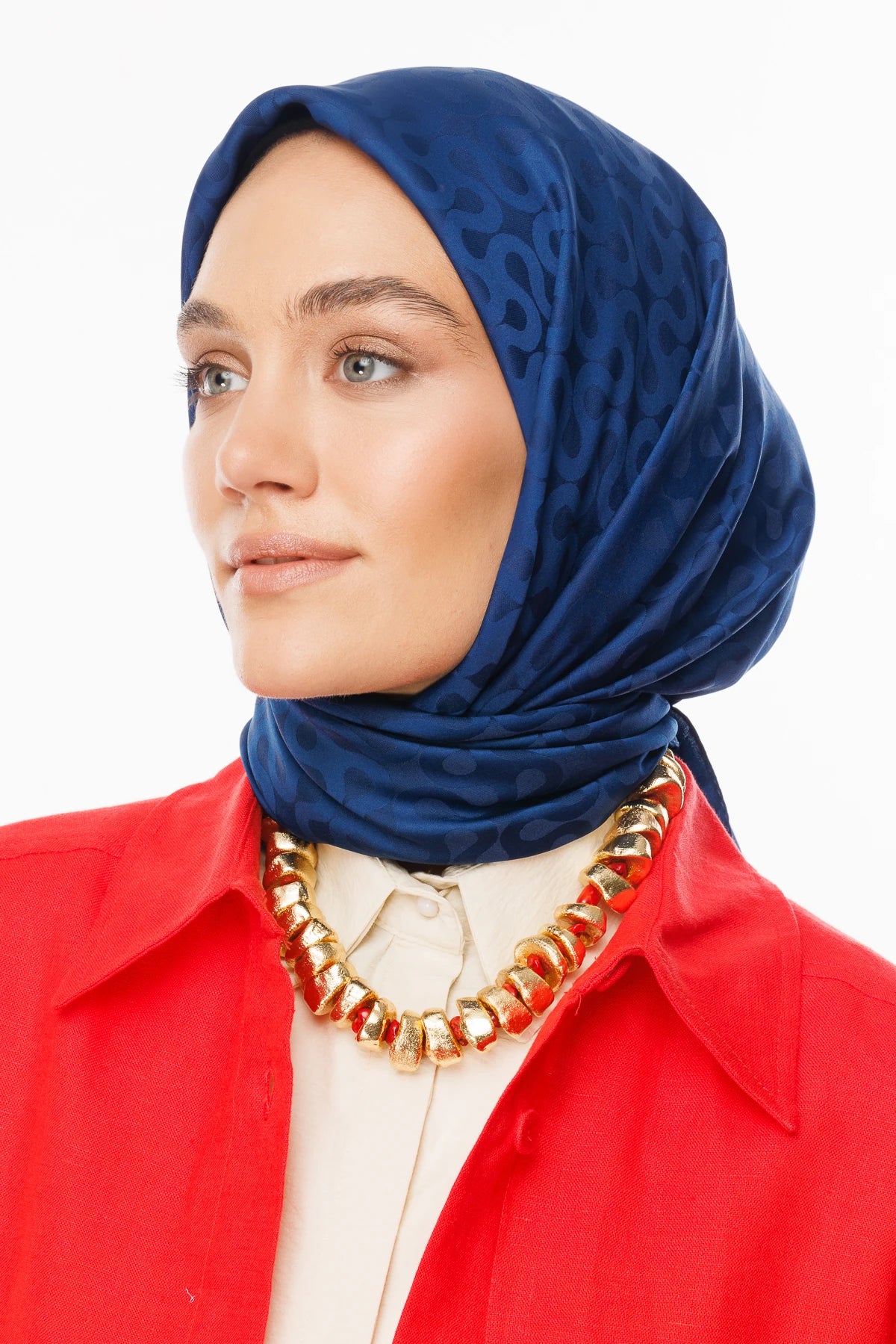 Moon Desen İpeksi Jakar Eşarp