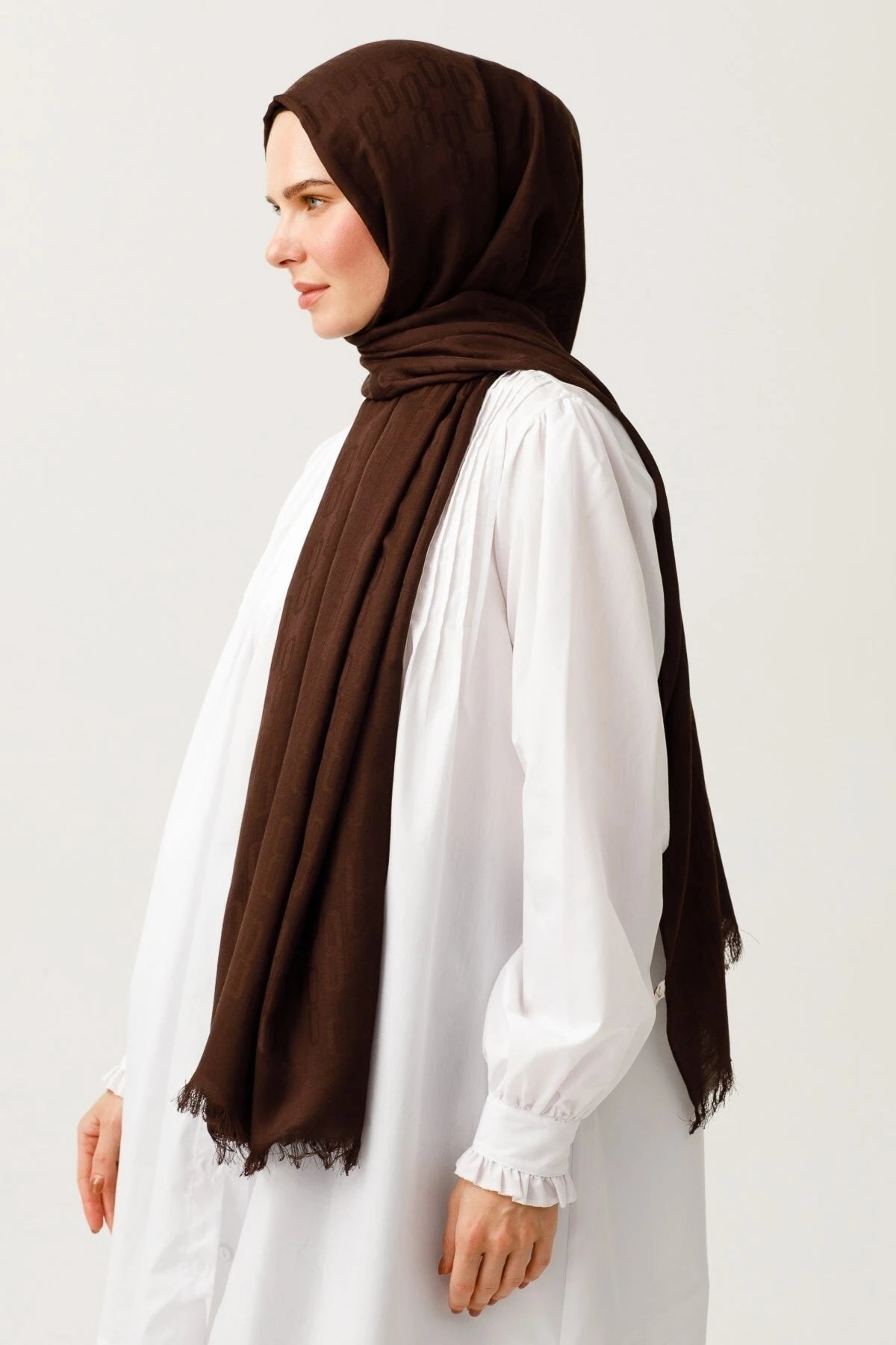 Zincir Desen Pamuk Jakar Şal