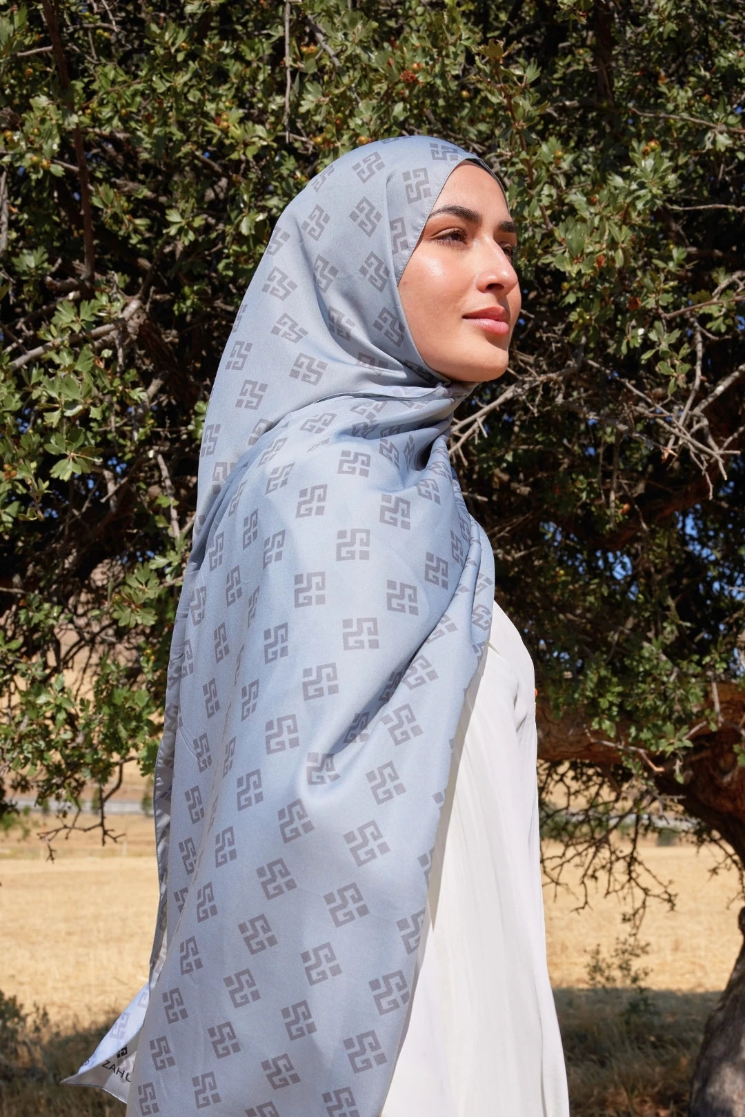 Elibelinde Desen Sakura İpek Şal