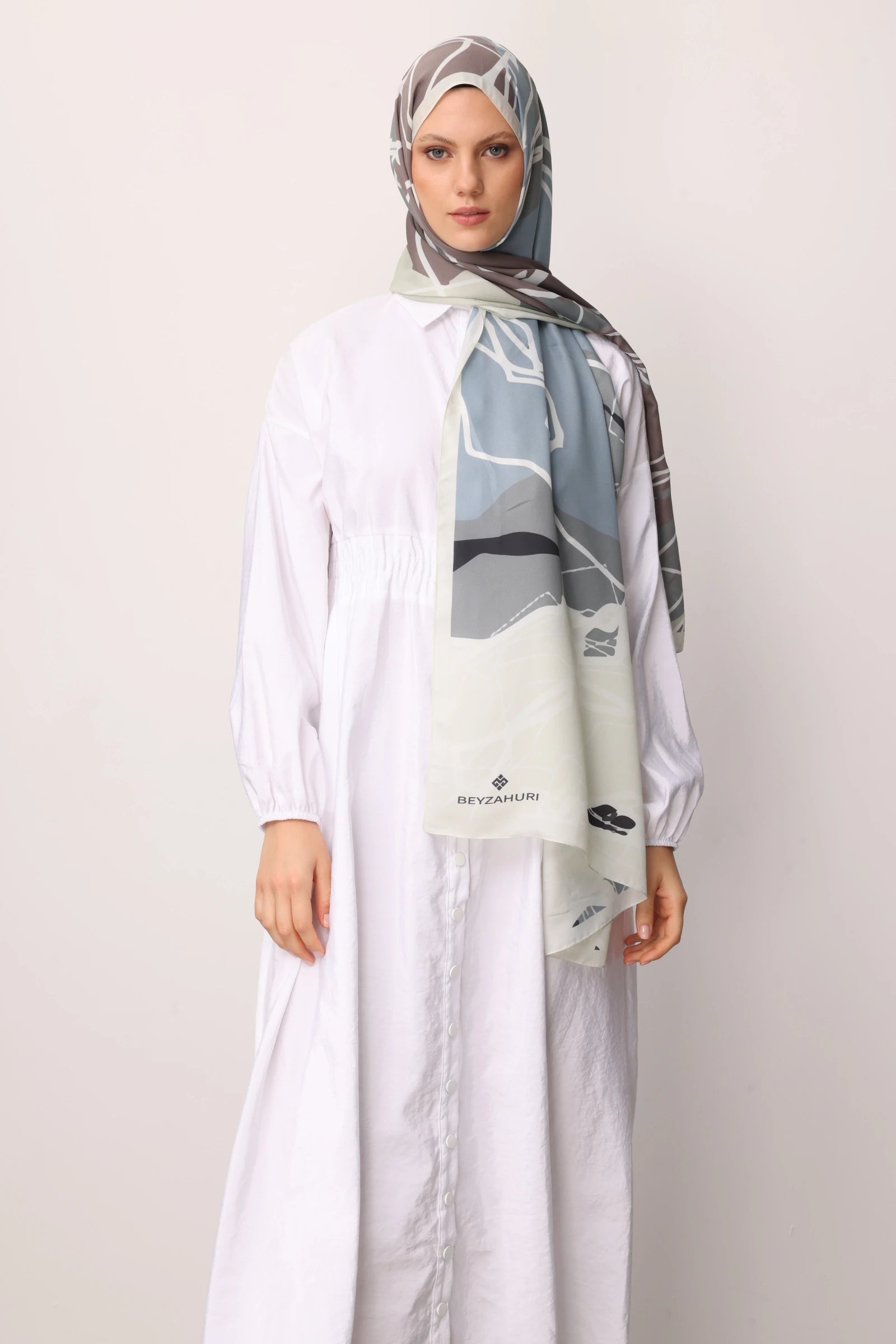 Turna Desen Sakura İpek Şal