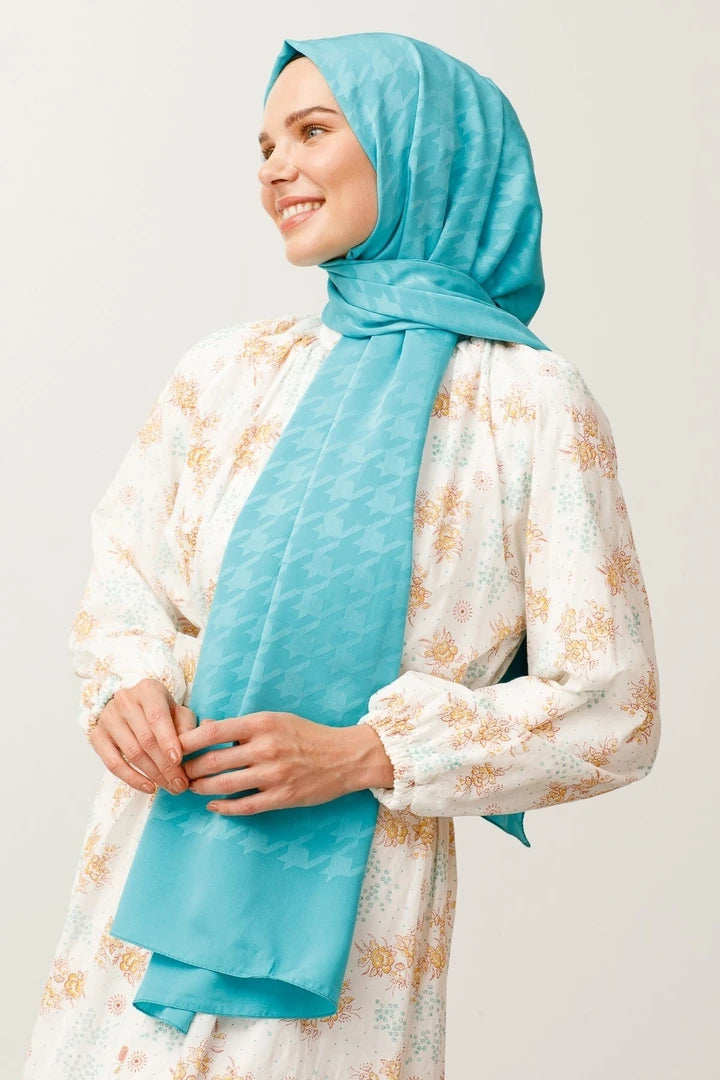 Kazayağı Desen İpeksi Jakar Şal