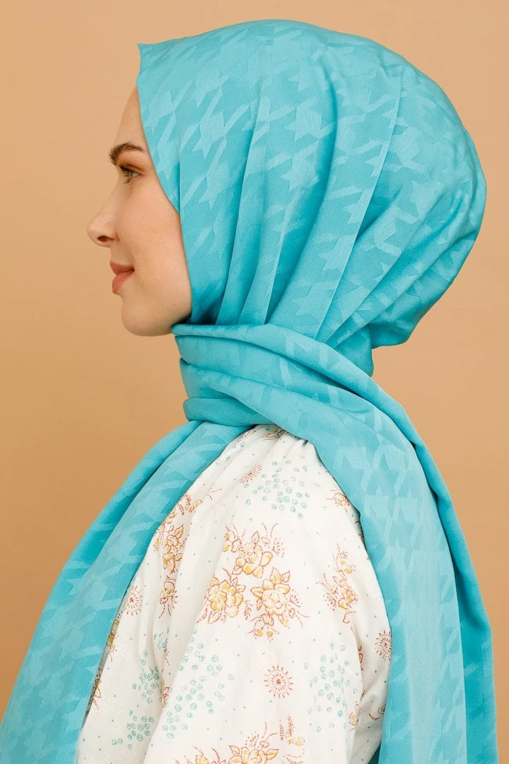 Kazayağı Desen İpeksi Jakar Şal