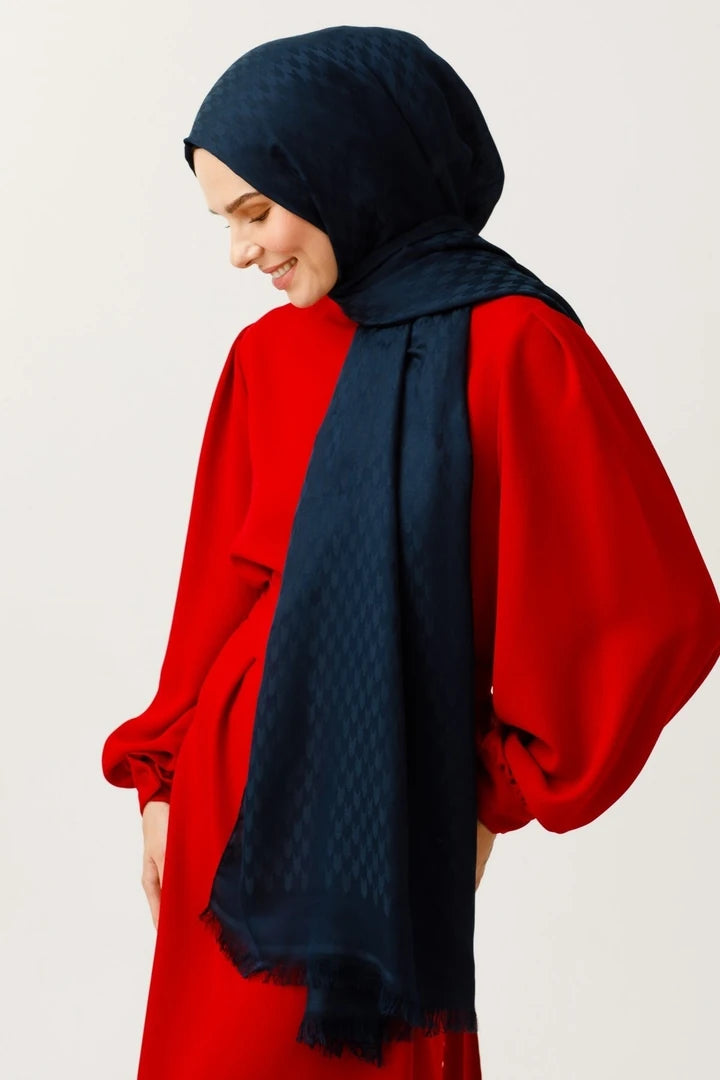 Kırlangıç Desen Pamuk Jakar Şal