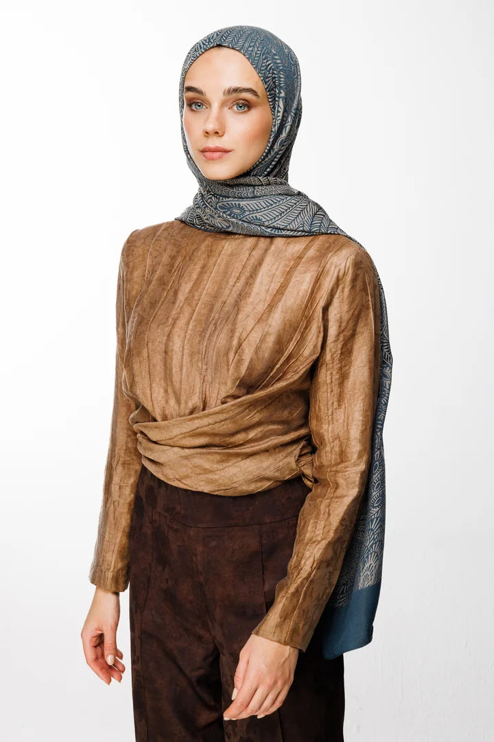 Mayra Desen Çift Taraflı Şal