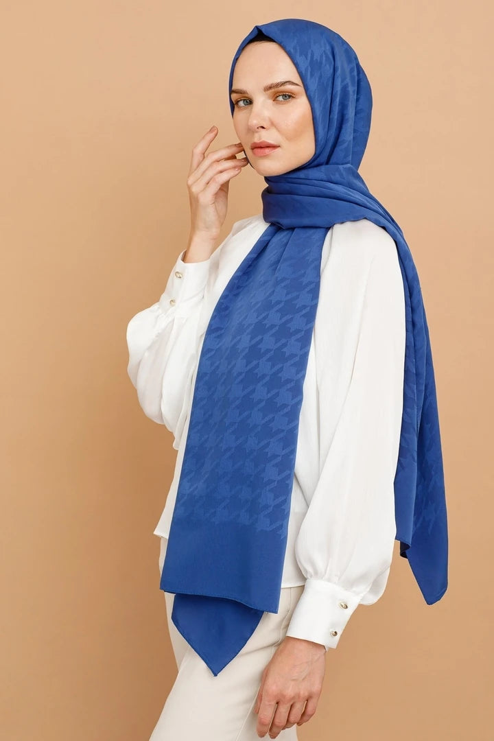 Kazayağı Desen İpeksi Jakar Şal