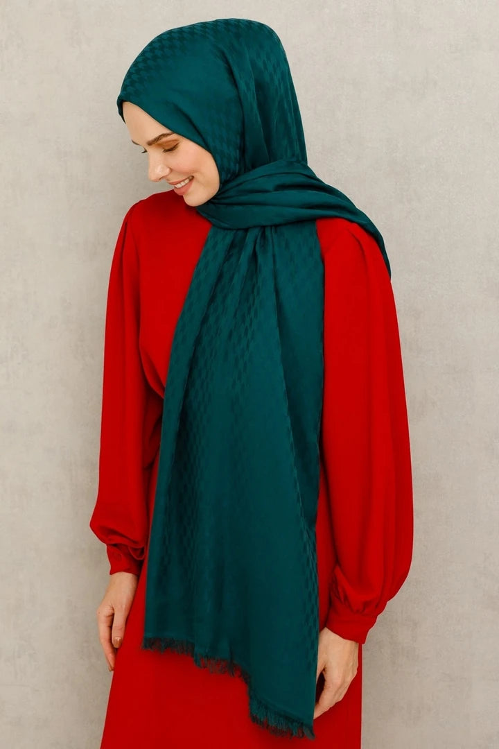 Kırlangıç Desen Pamuk Jakar Şal