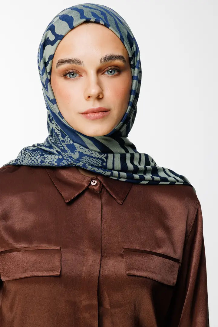 Riad Desen Çift Taraflı Şal