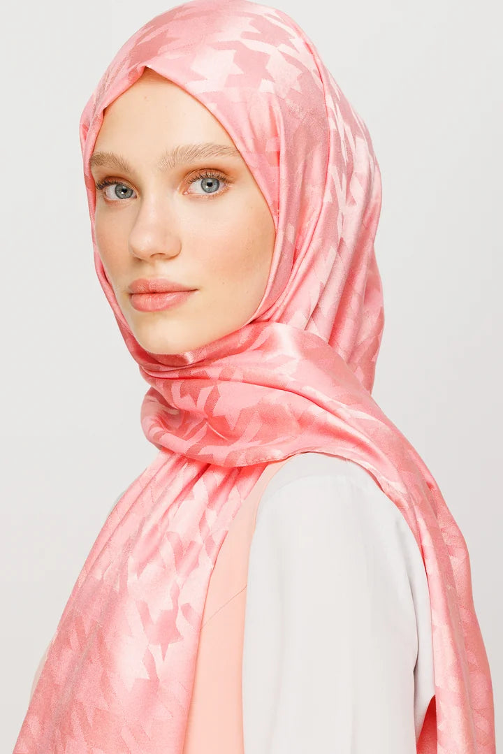 Kazayağı Desen Parlak Jakar Şal