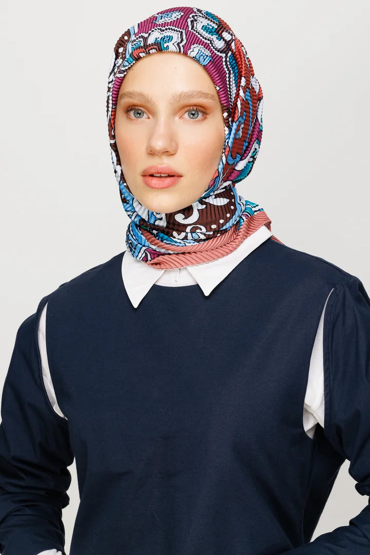 40 Yama Desen Pilise Eşarp